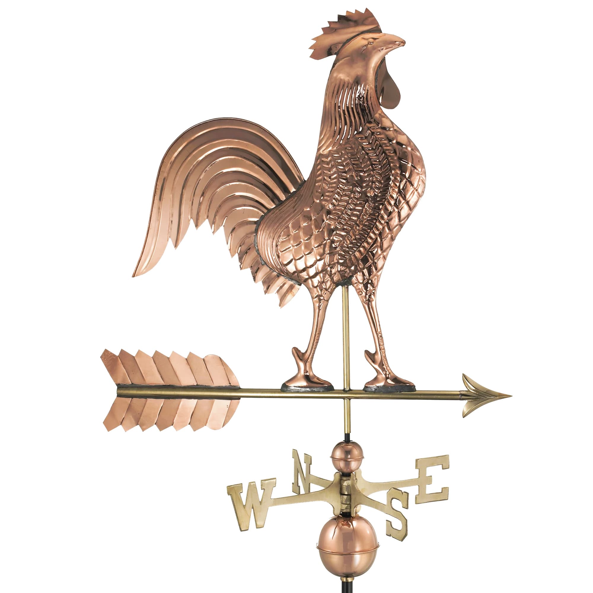 Large Rooster Copper Weathervane