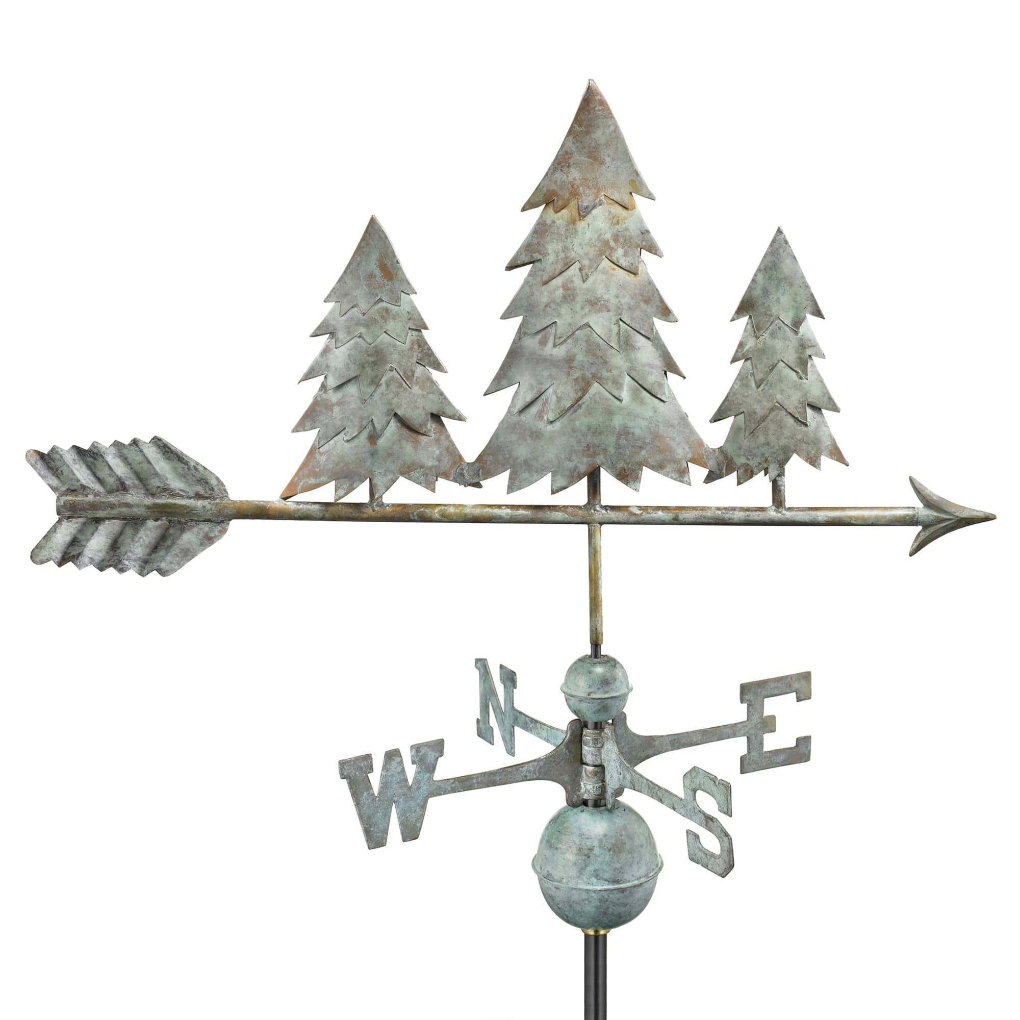 Pine Trees Aged Copper Weathervane
