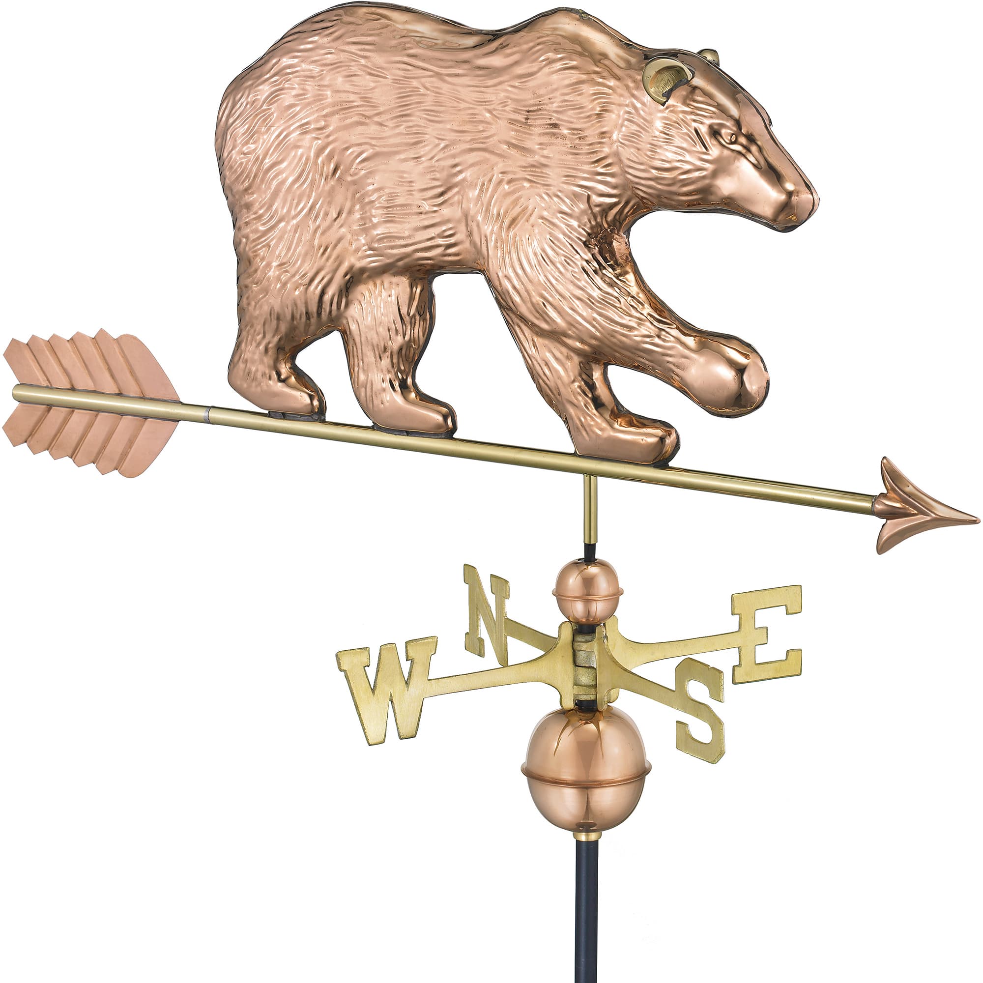 Bear with Arrow Copper Weathervane