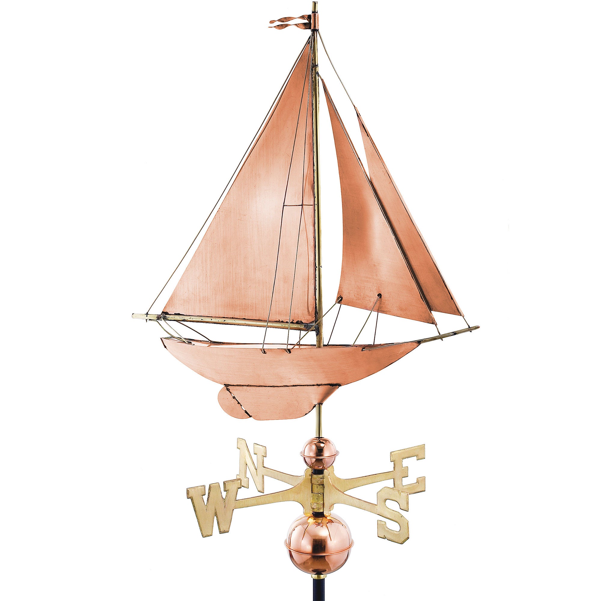 Racing Sloop Copper Weathervane
