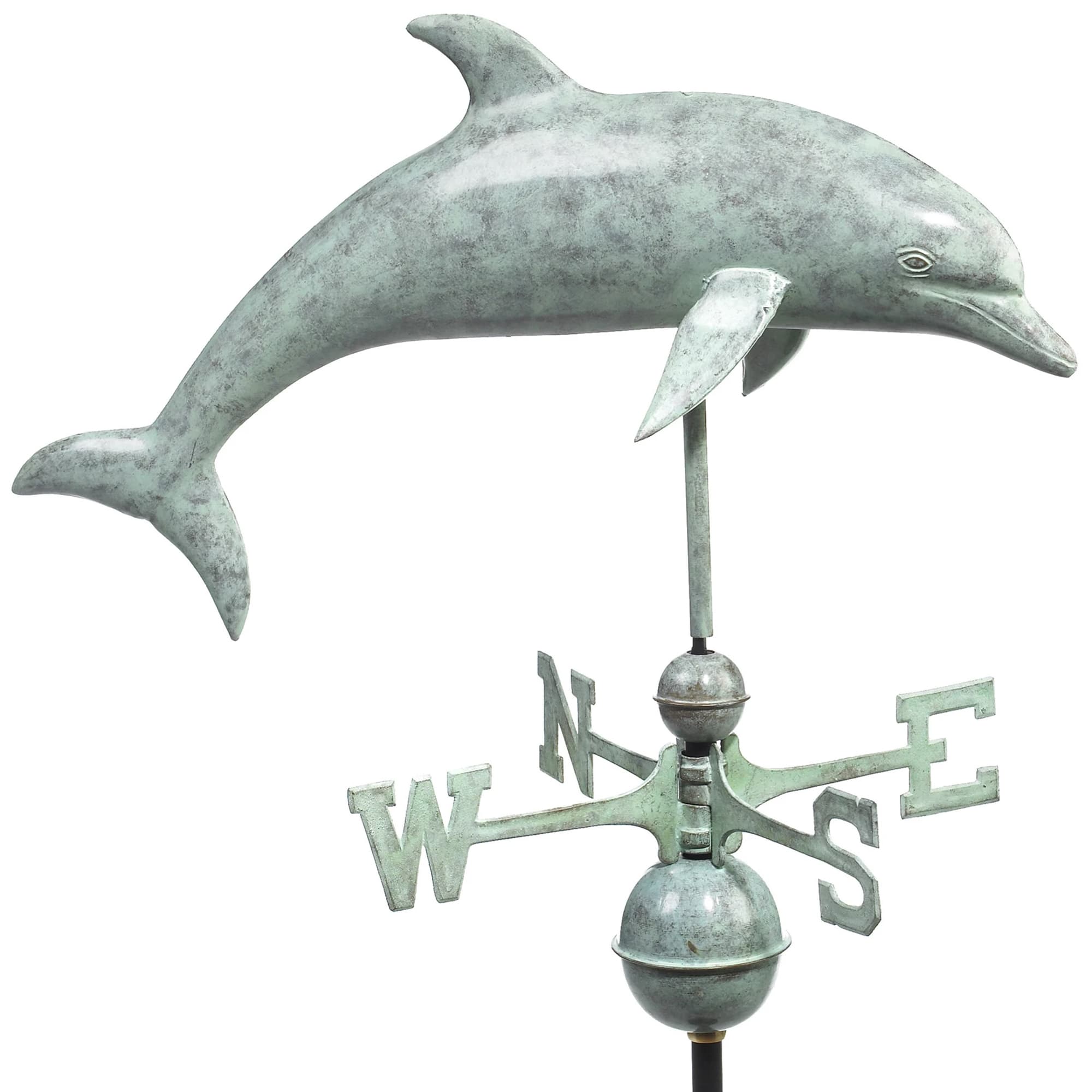 Dolphin Aged Copper Weathervane
