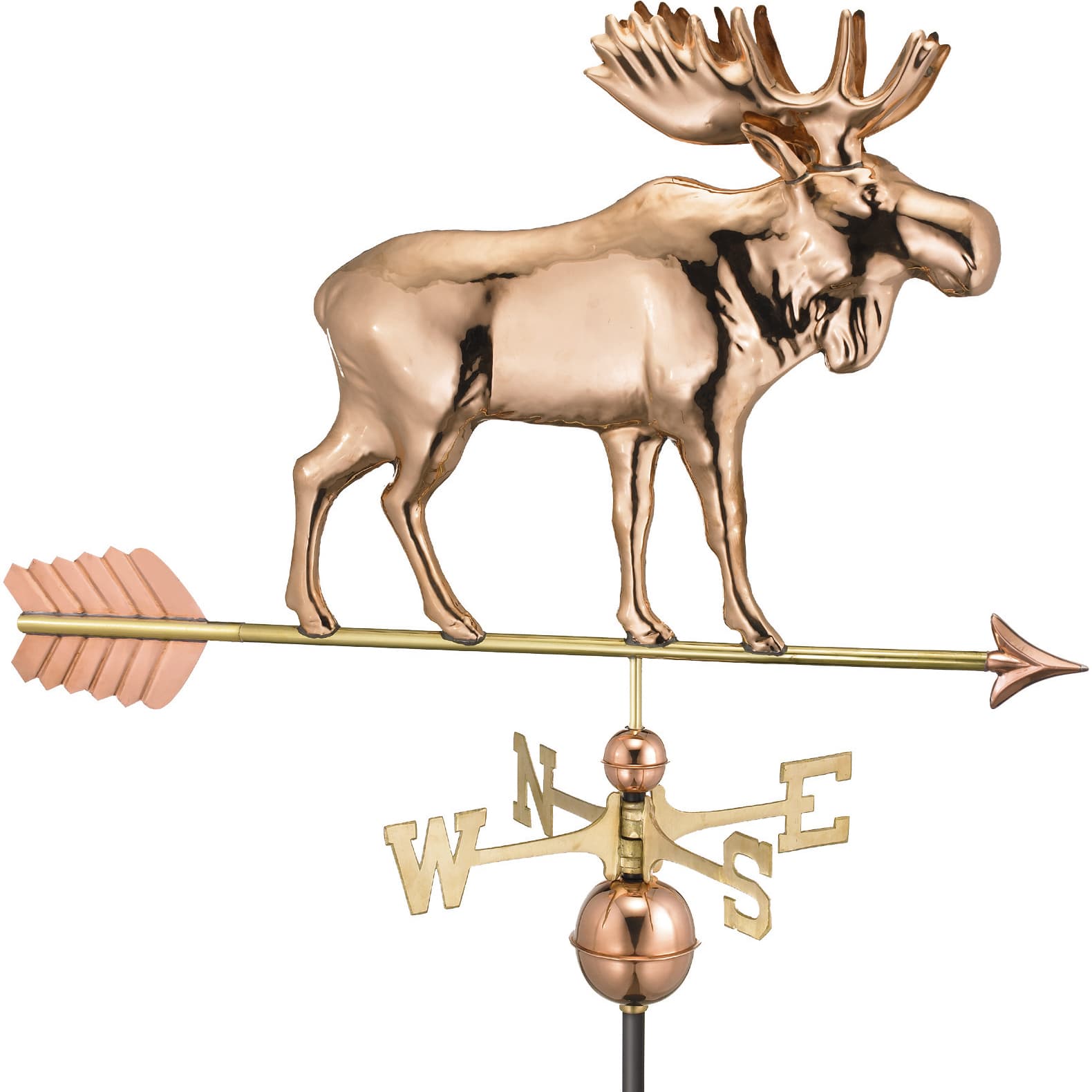 Moose with Arrow Copper Weathervane