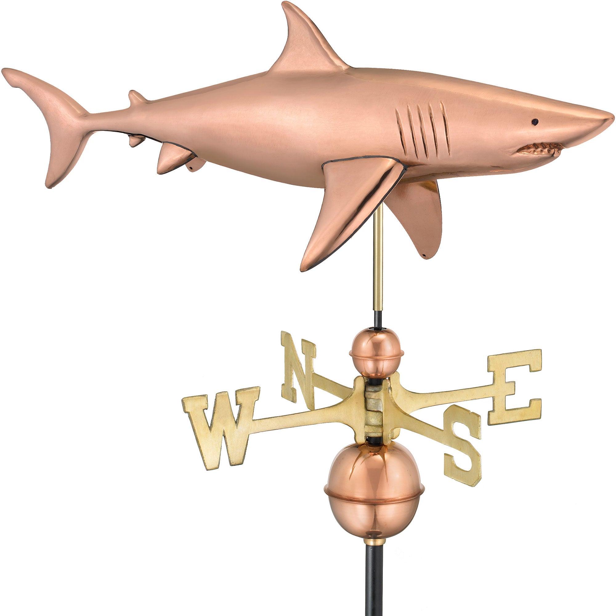 Shark with Arrow Copper Weathervane
