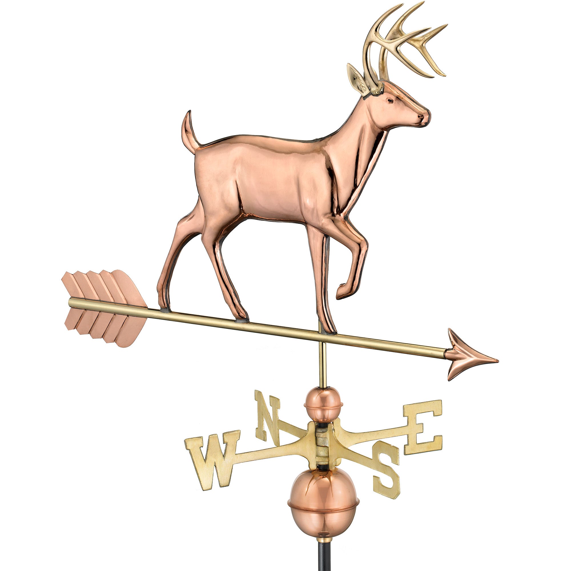 White Tail Buck Copper Weathervane