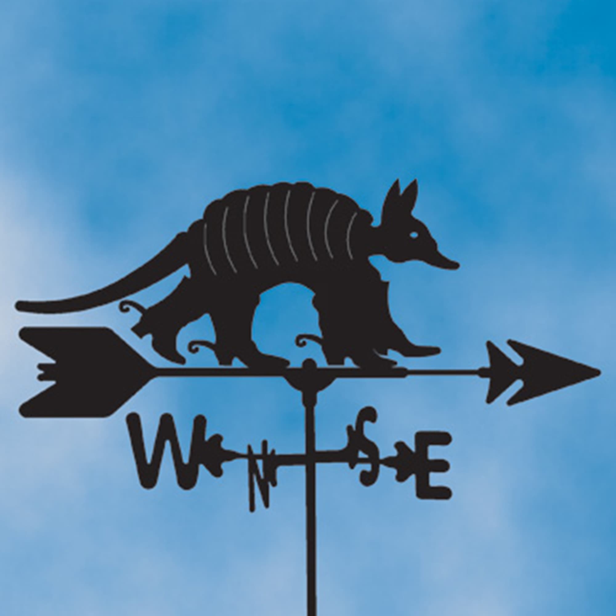 Armadillo Black Steel Weathervane