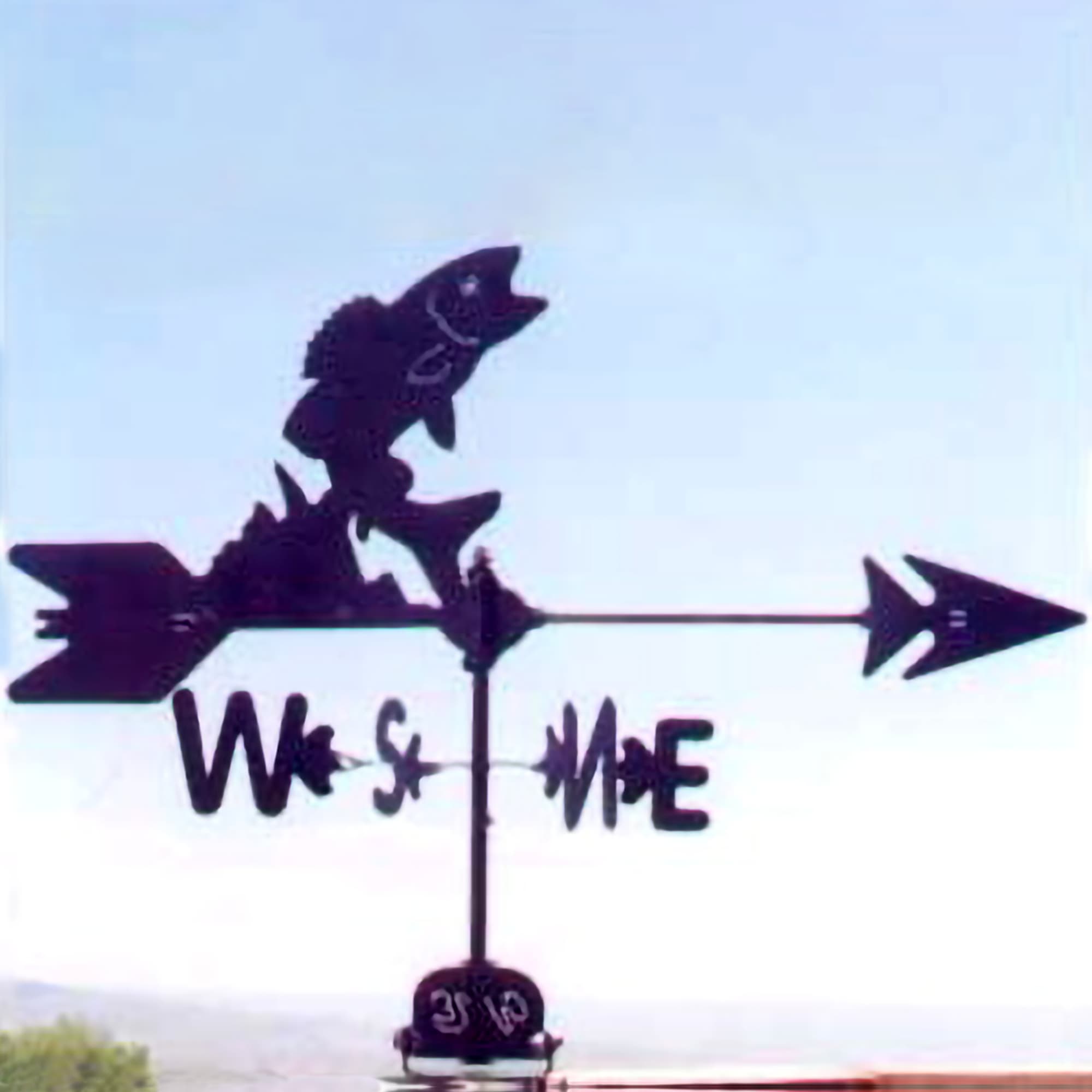 Bass Black Steel Weathervane