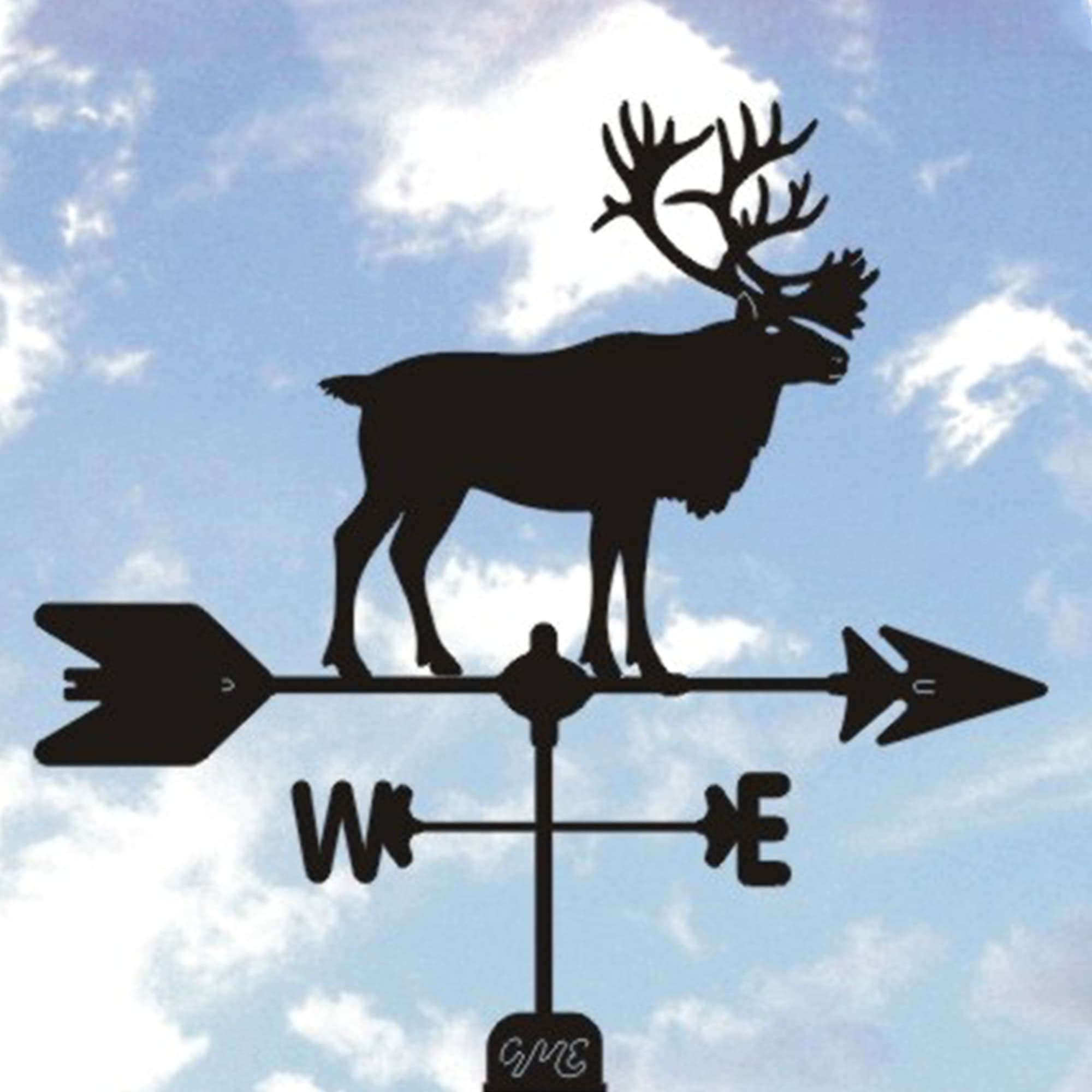 Caribou Black Steel Weathervane