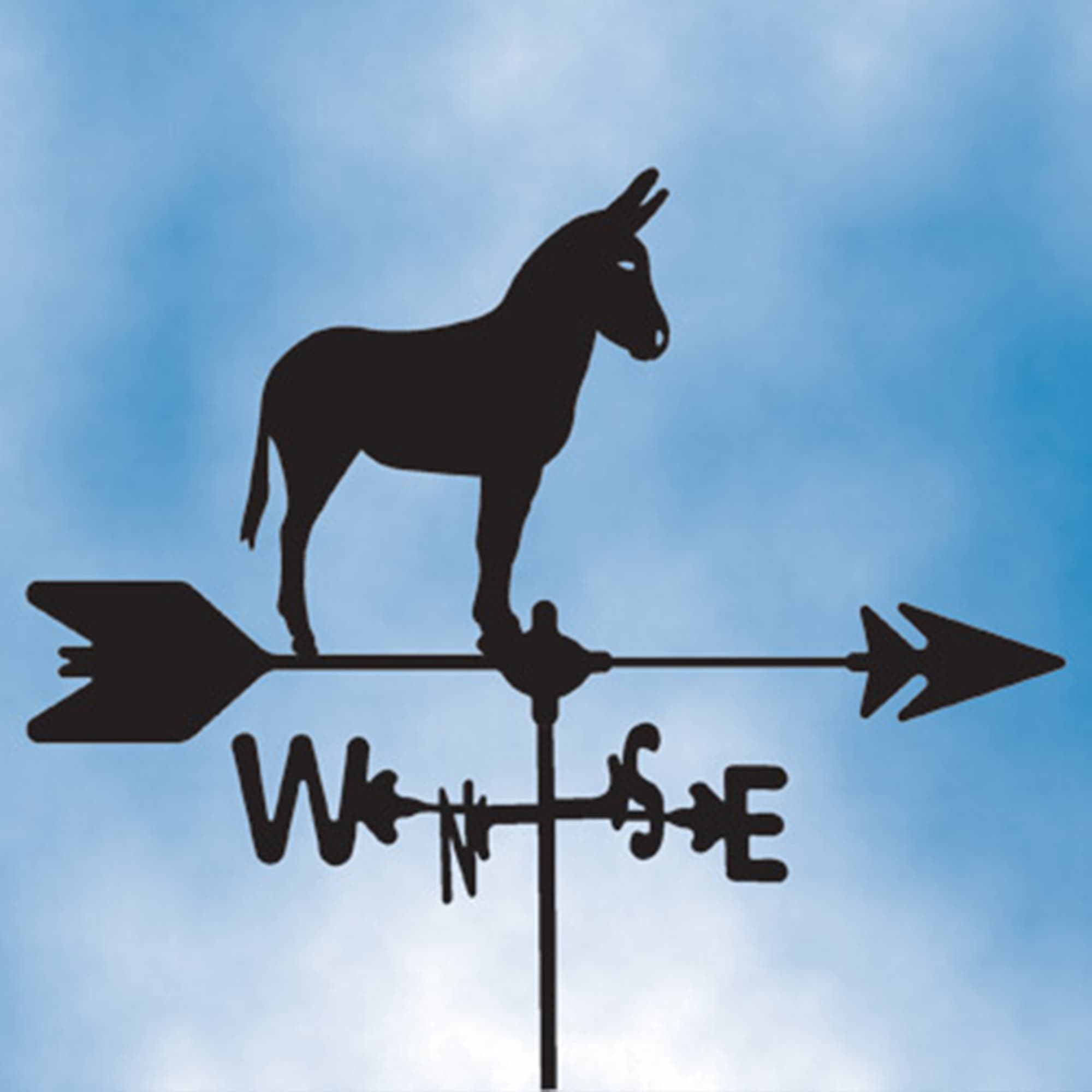 Donkey Black Steel Weathervane