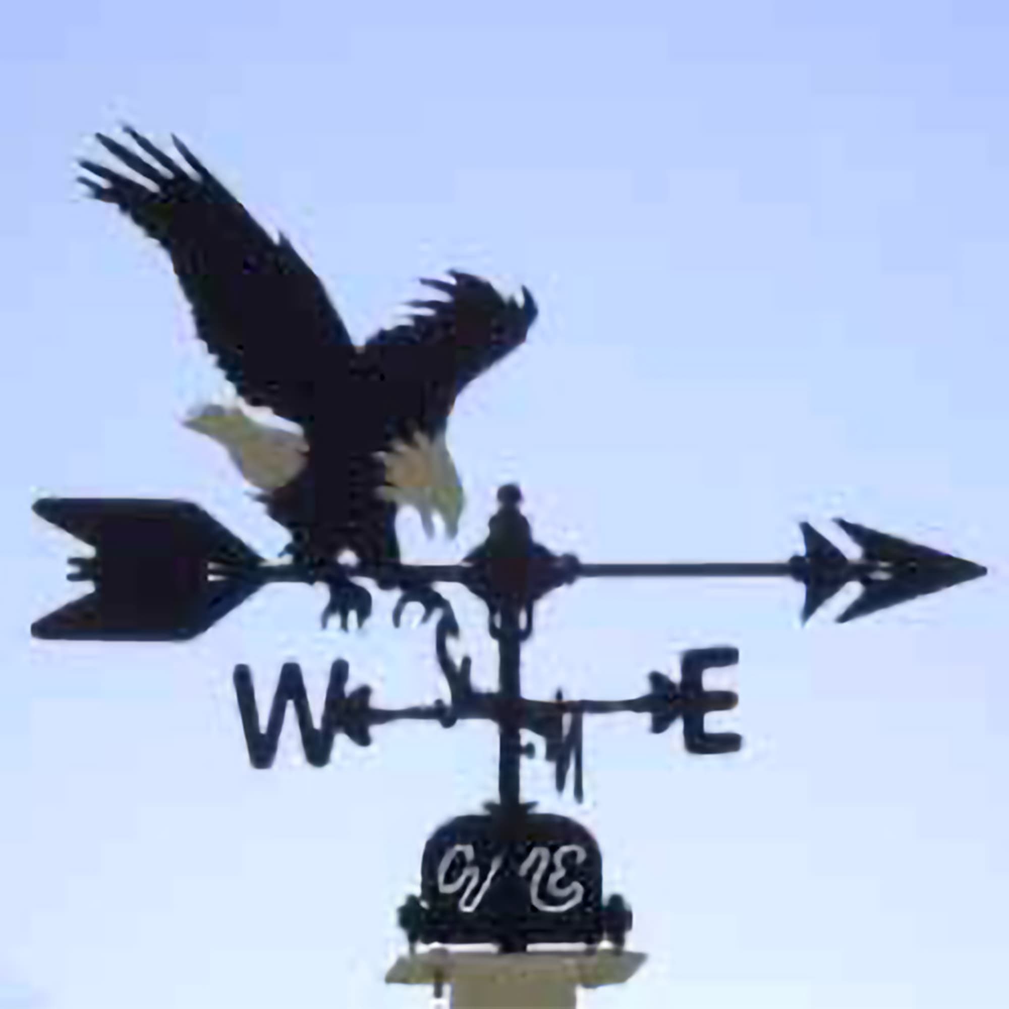 Eagle Black Steel Weathervane