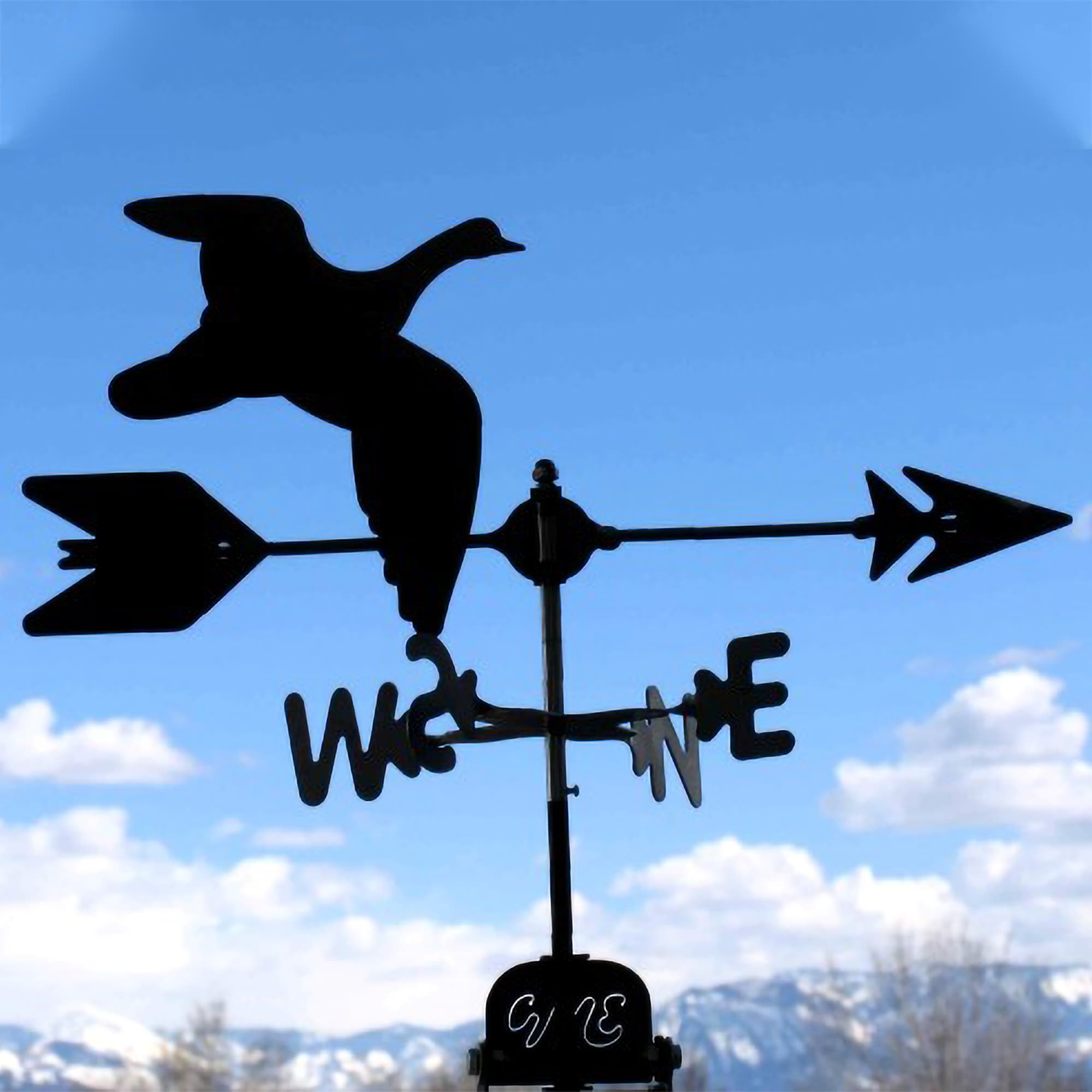 Goose Black Steel Weathervane