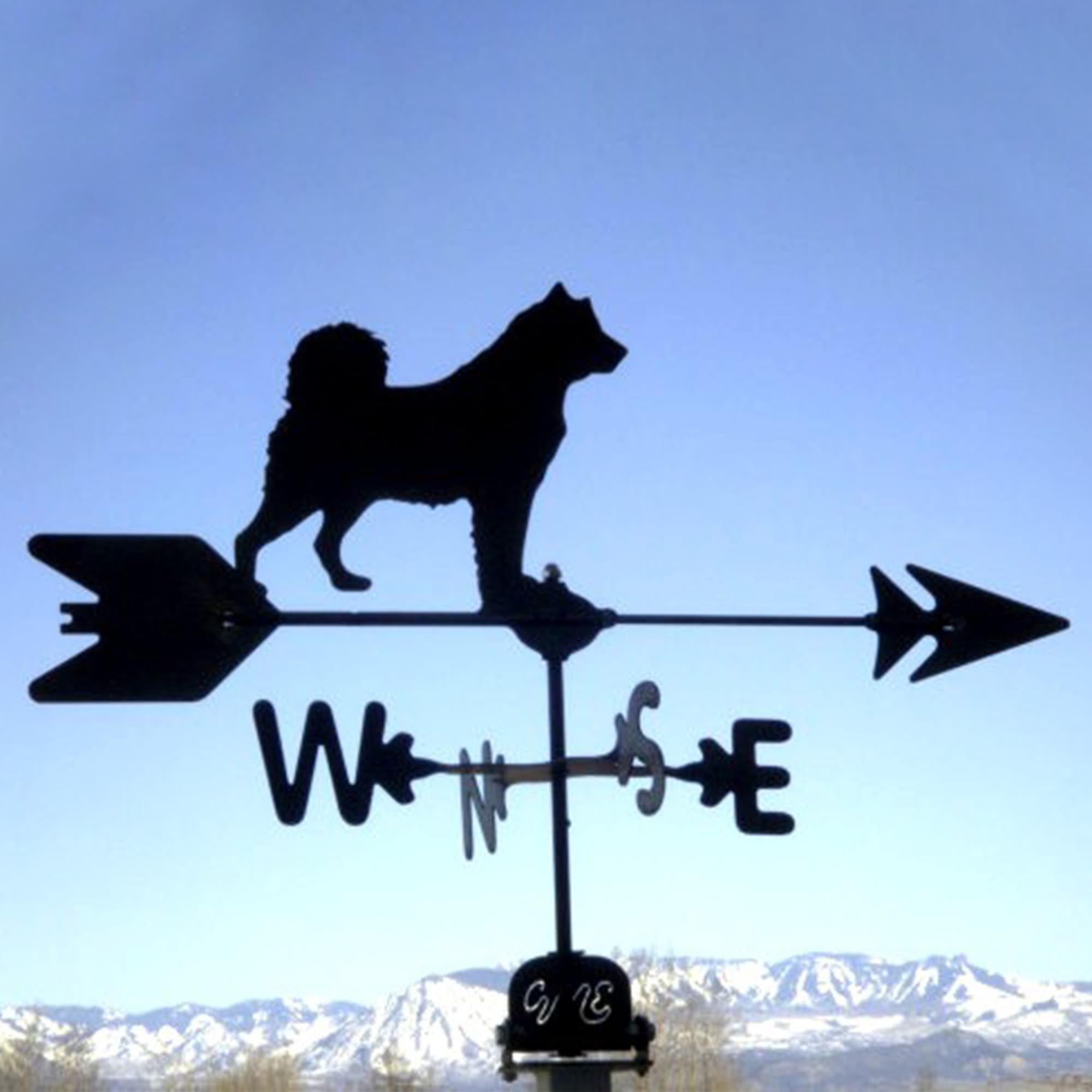 Huskey Black Steel Weathervane