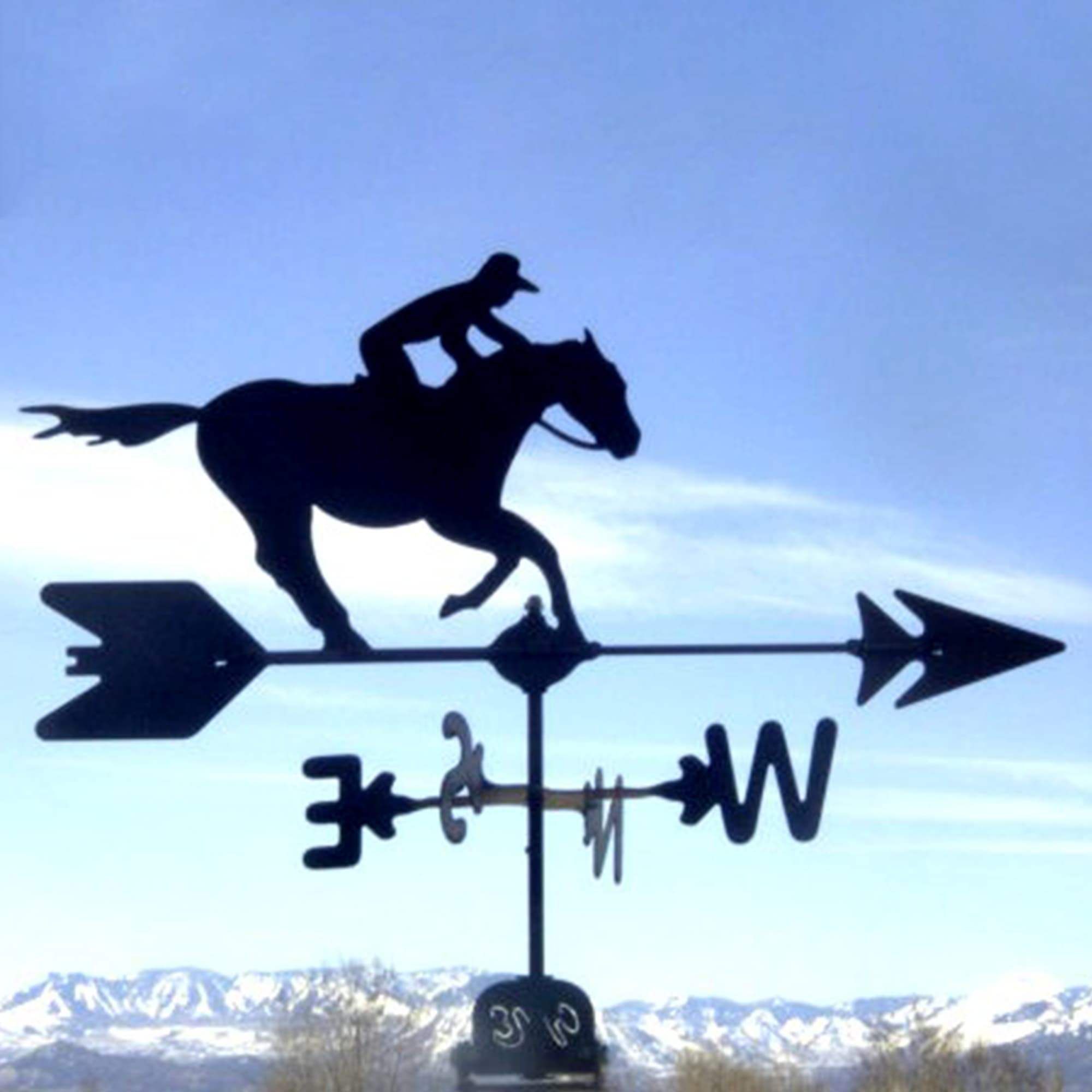 Jockey Black Steel Weathervane