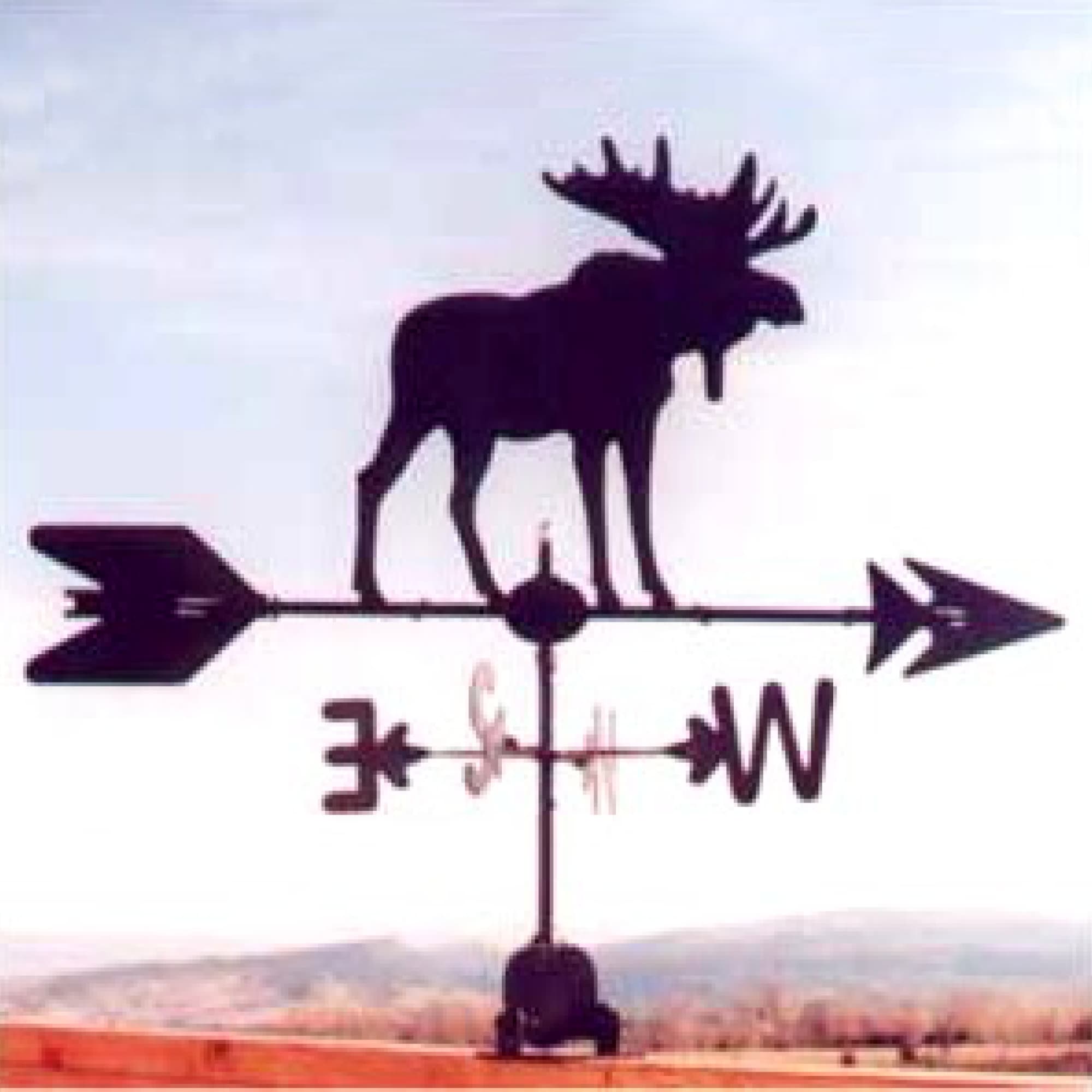 Moose Black Steel Weathervane