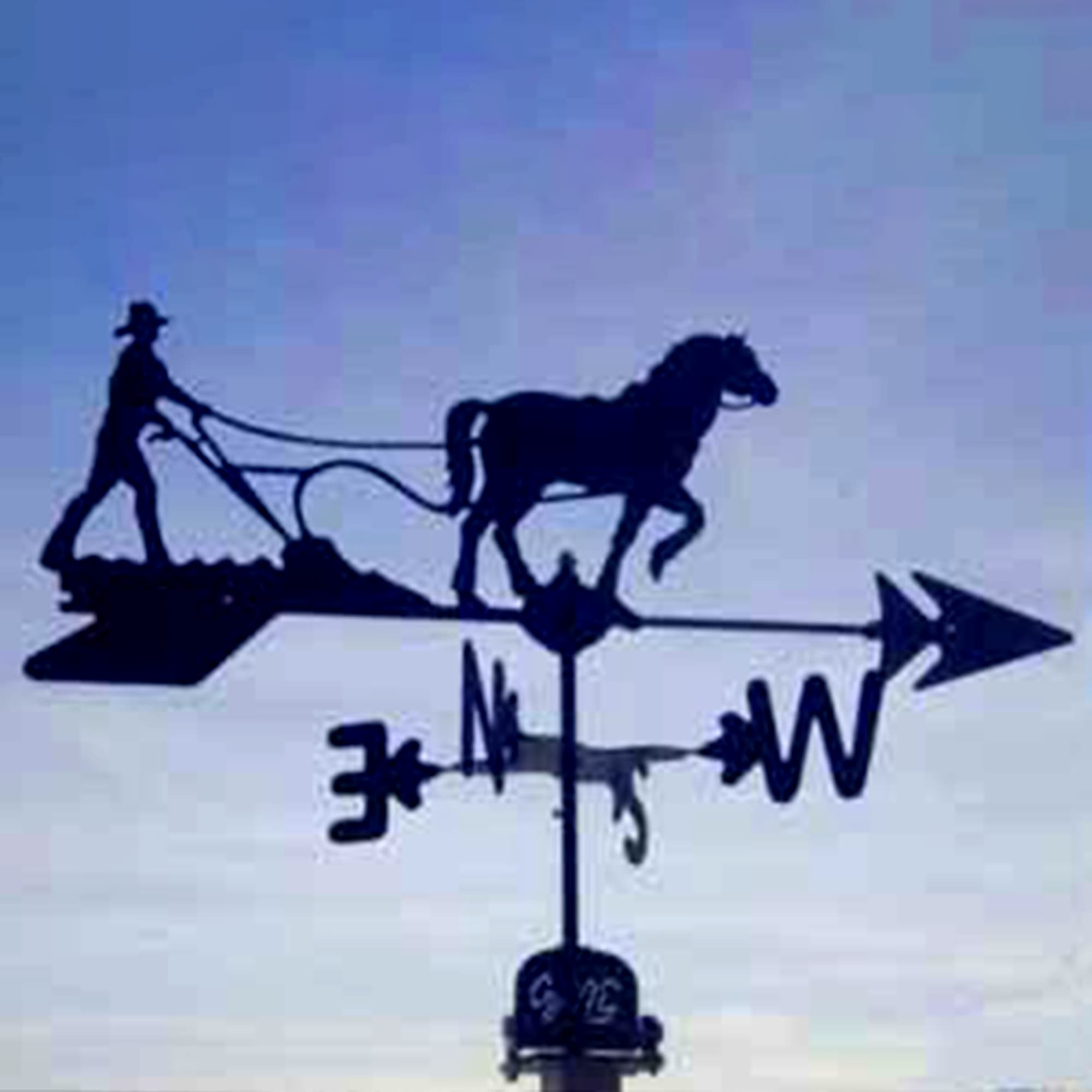 Plowman Black Steel Weathervane