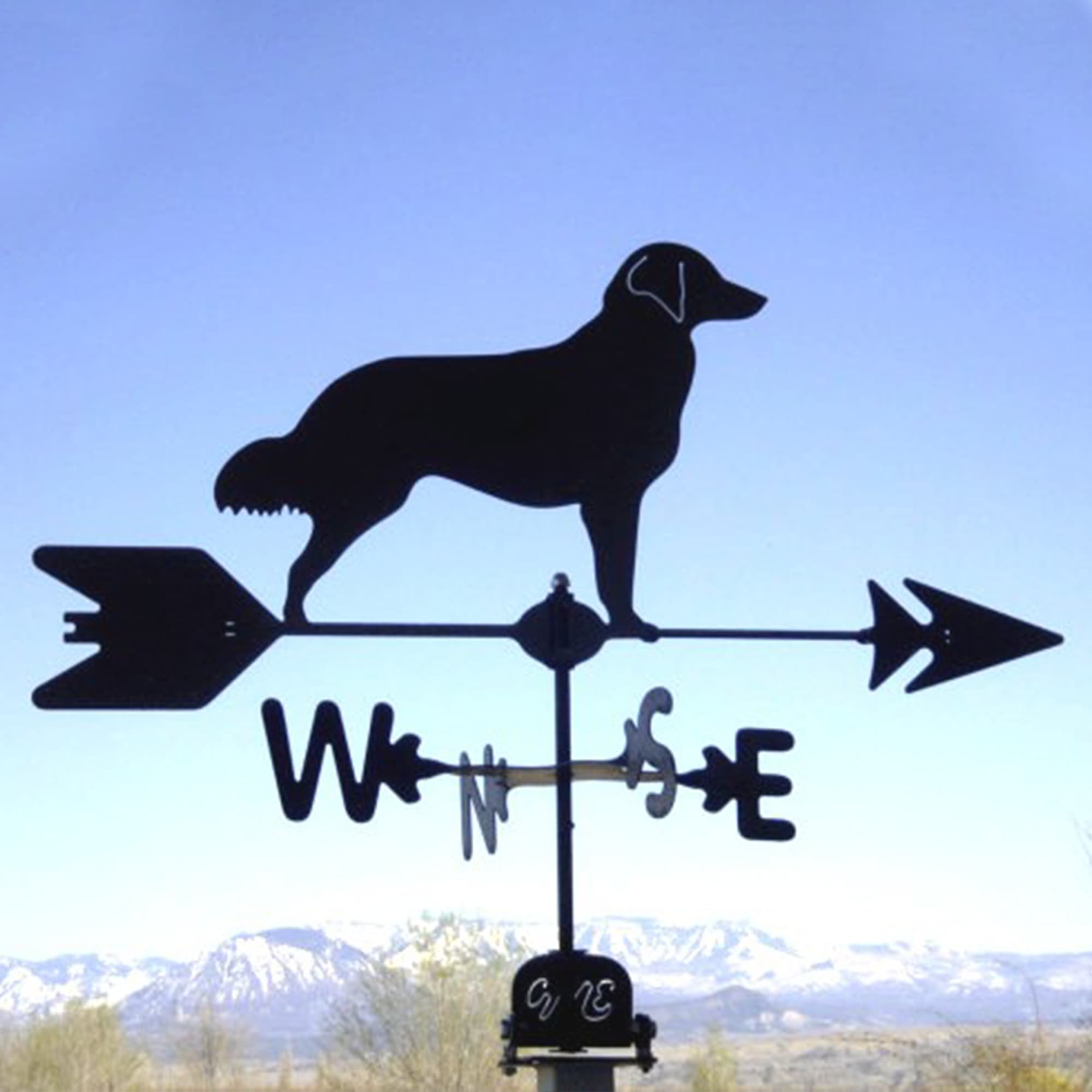 Retriever Black Steel Weathervane