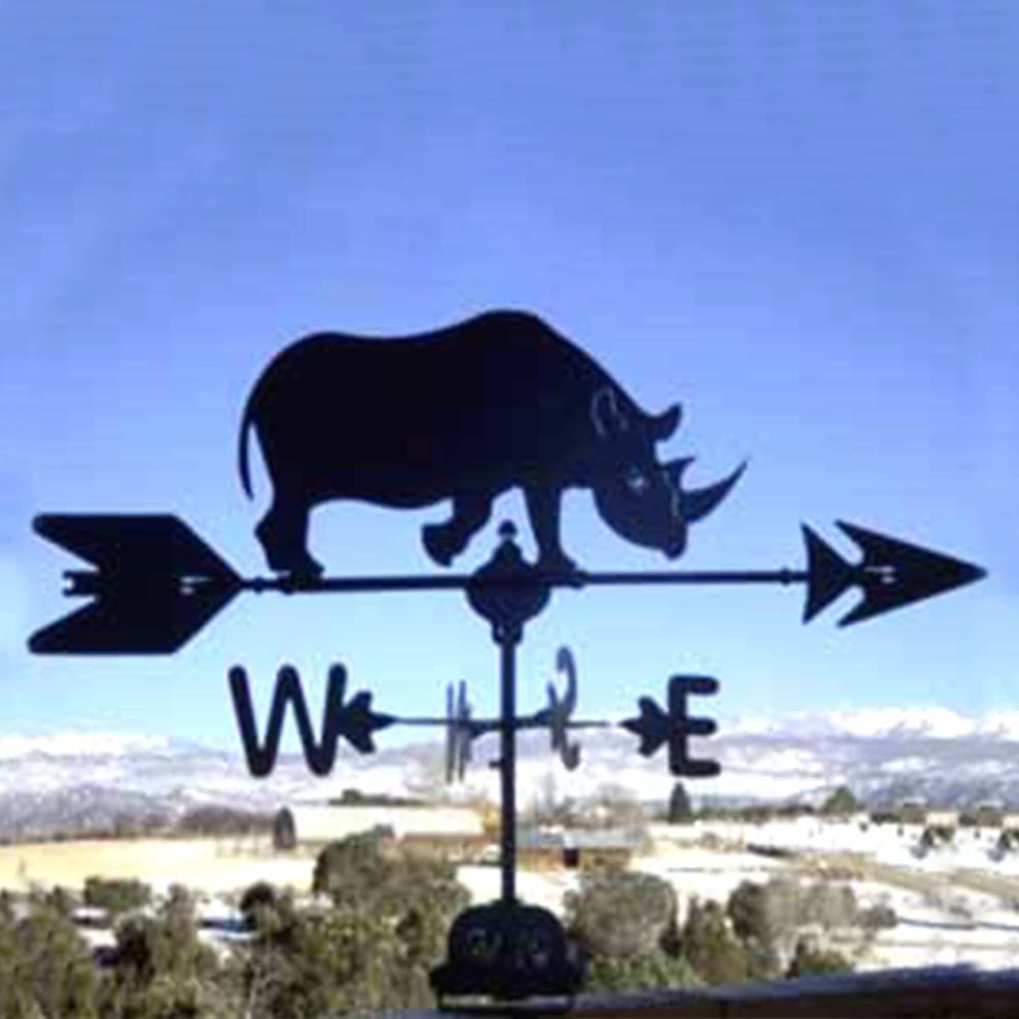 Rhino Black Steel Weathervane