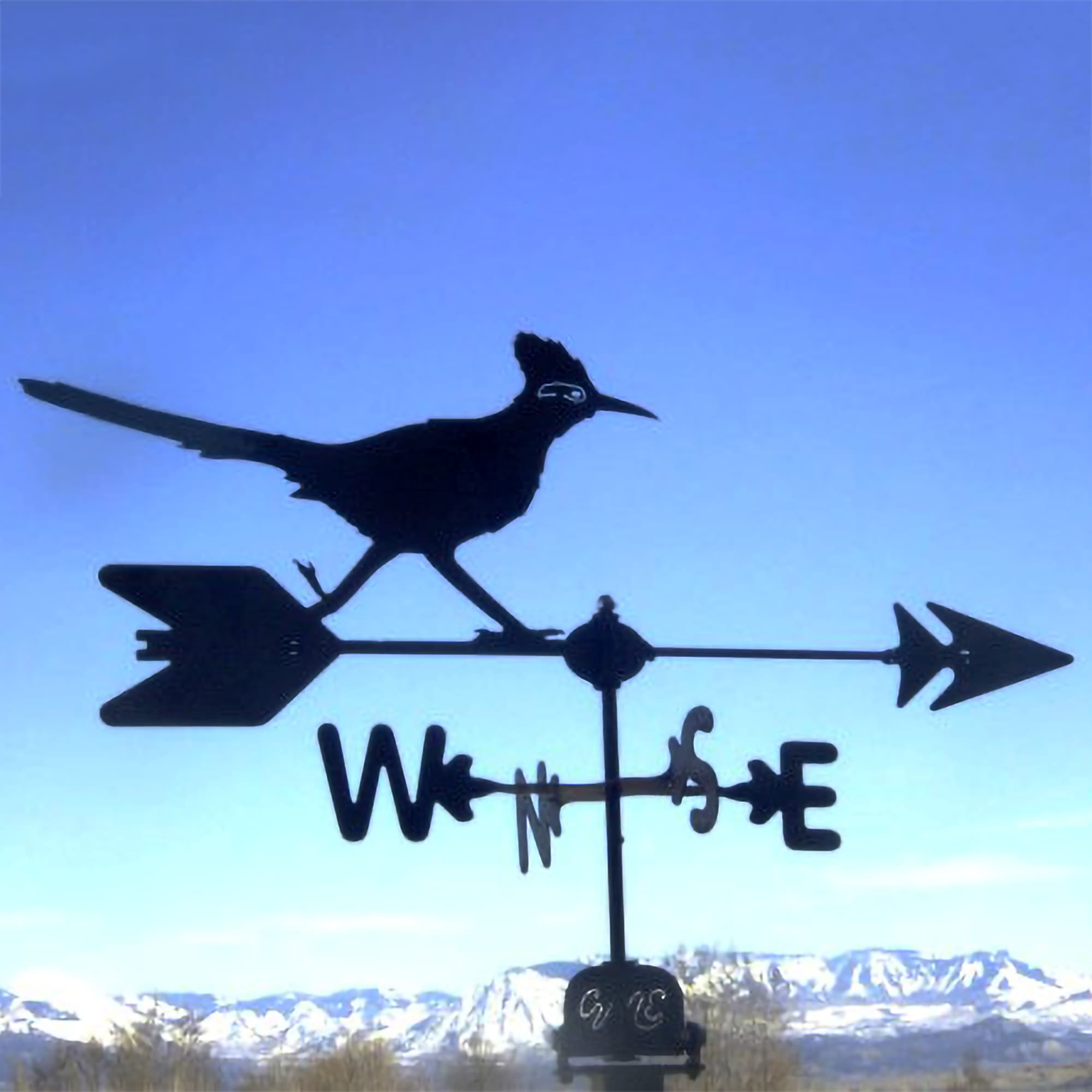 Road Runner Black Steel Weathervane