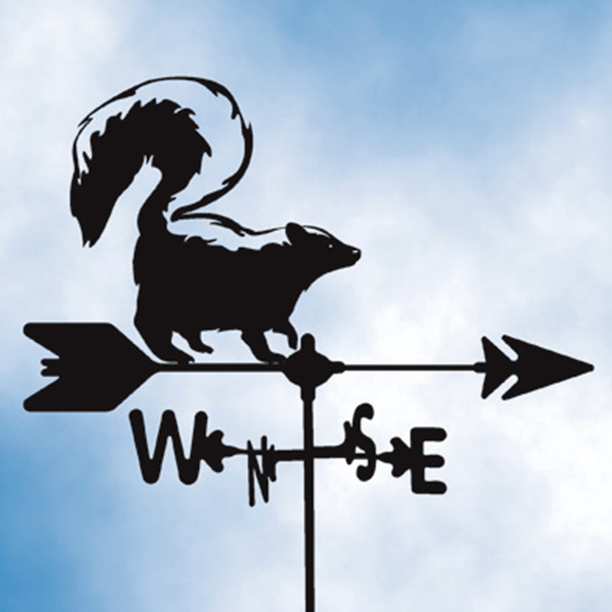 Skunk Black Steel Weathervane