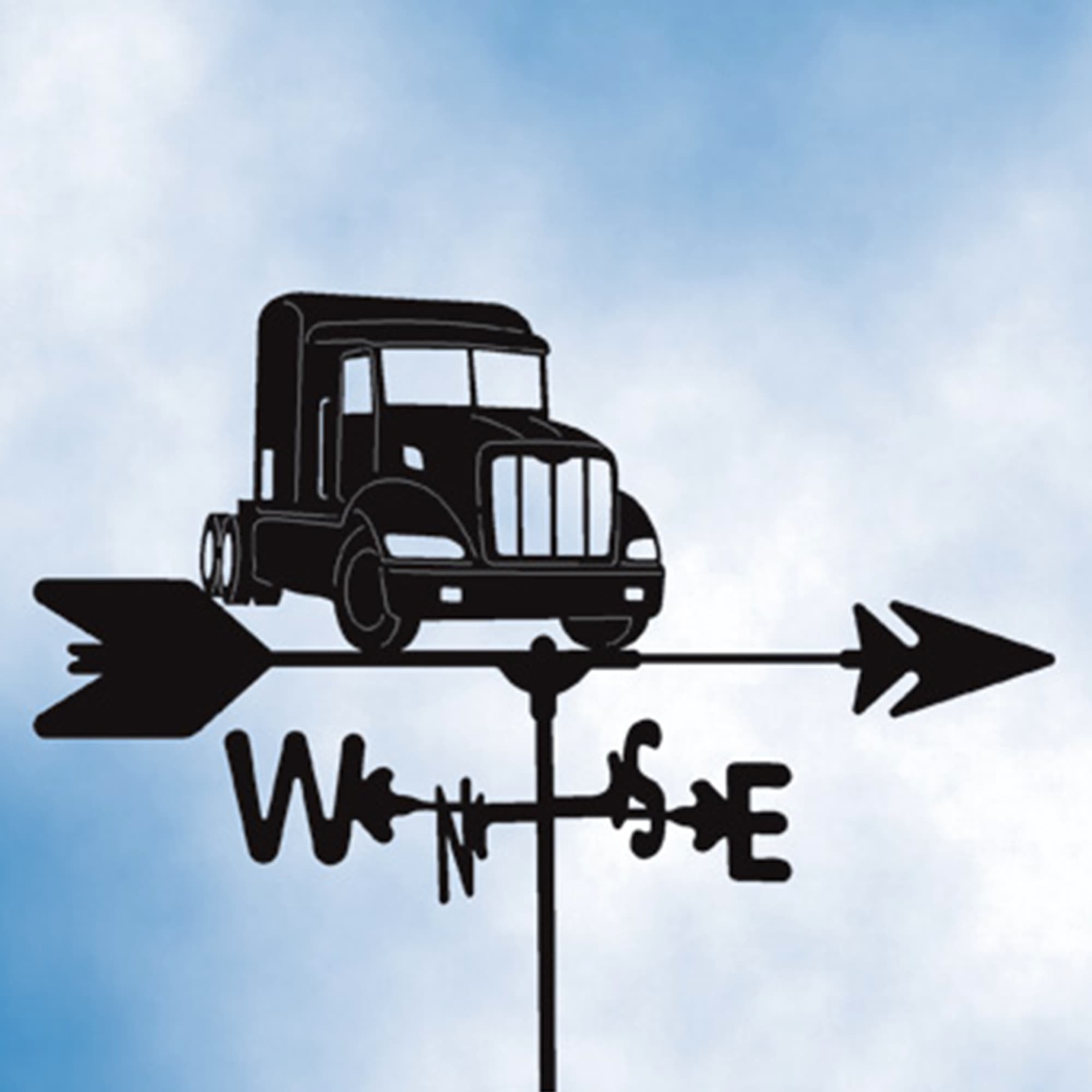 Truck Black Steel Weathervane