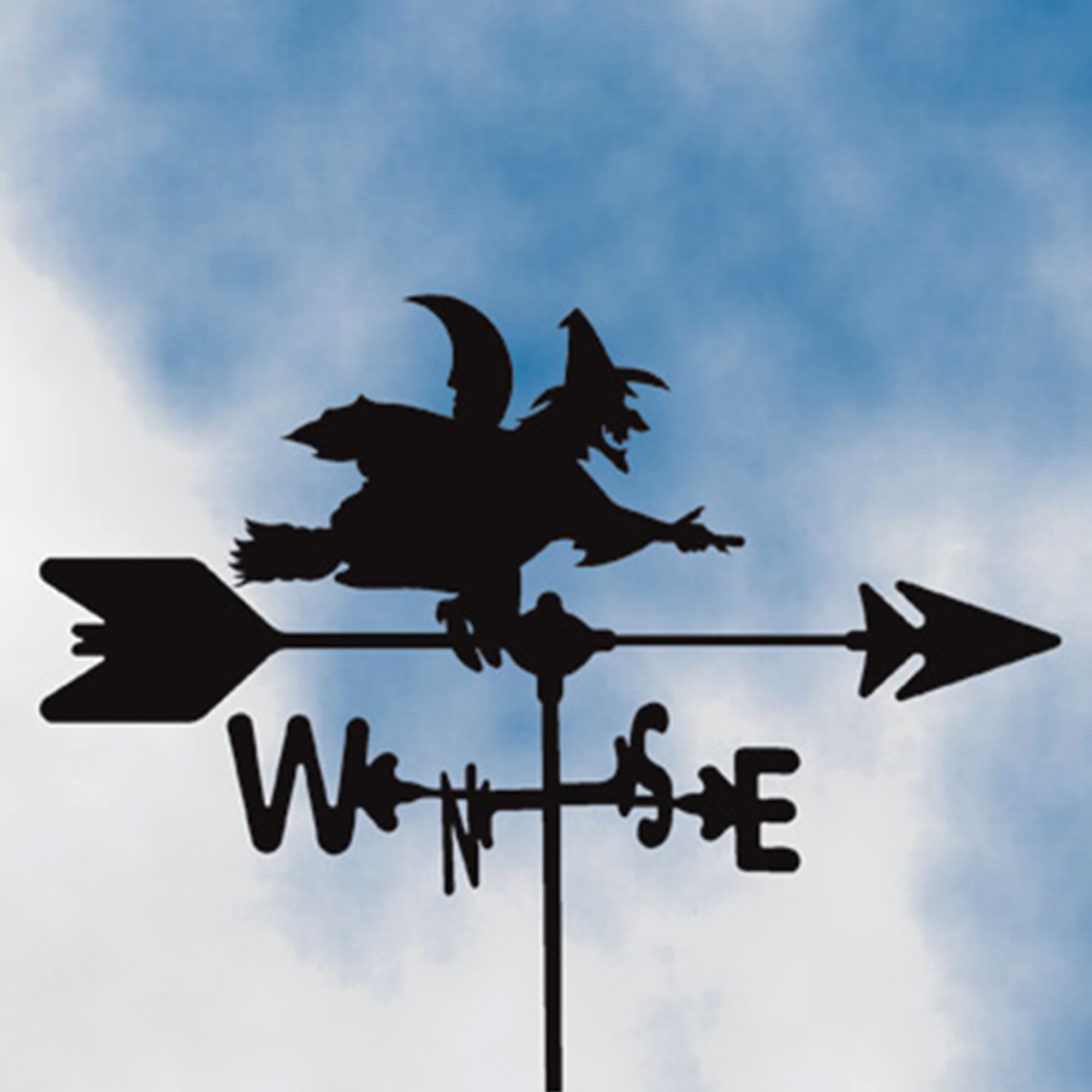 Witch Black Steel Weathervane