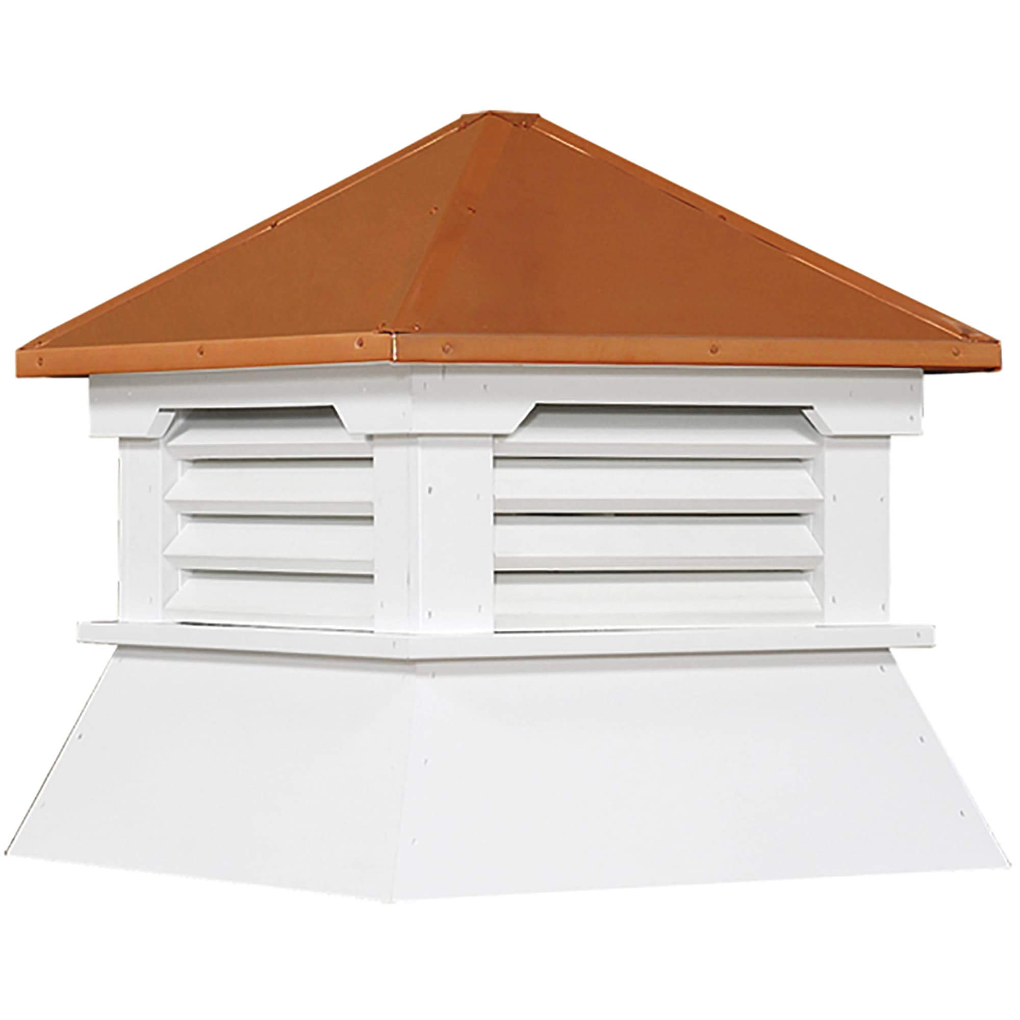 Classic Shed Vinyl Cupola with Louvers and Copper Roof