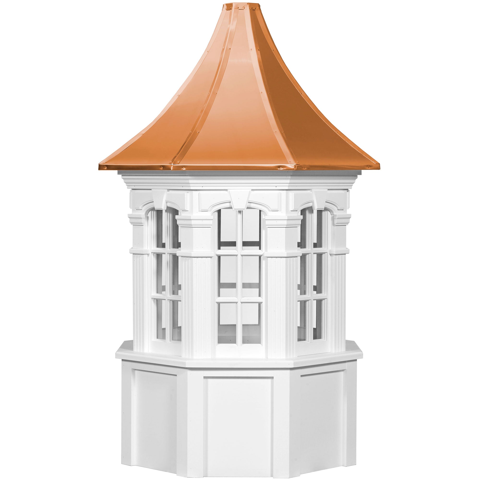 Danbury Vinyl Cupola with Windows and Copper Roof