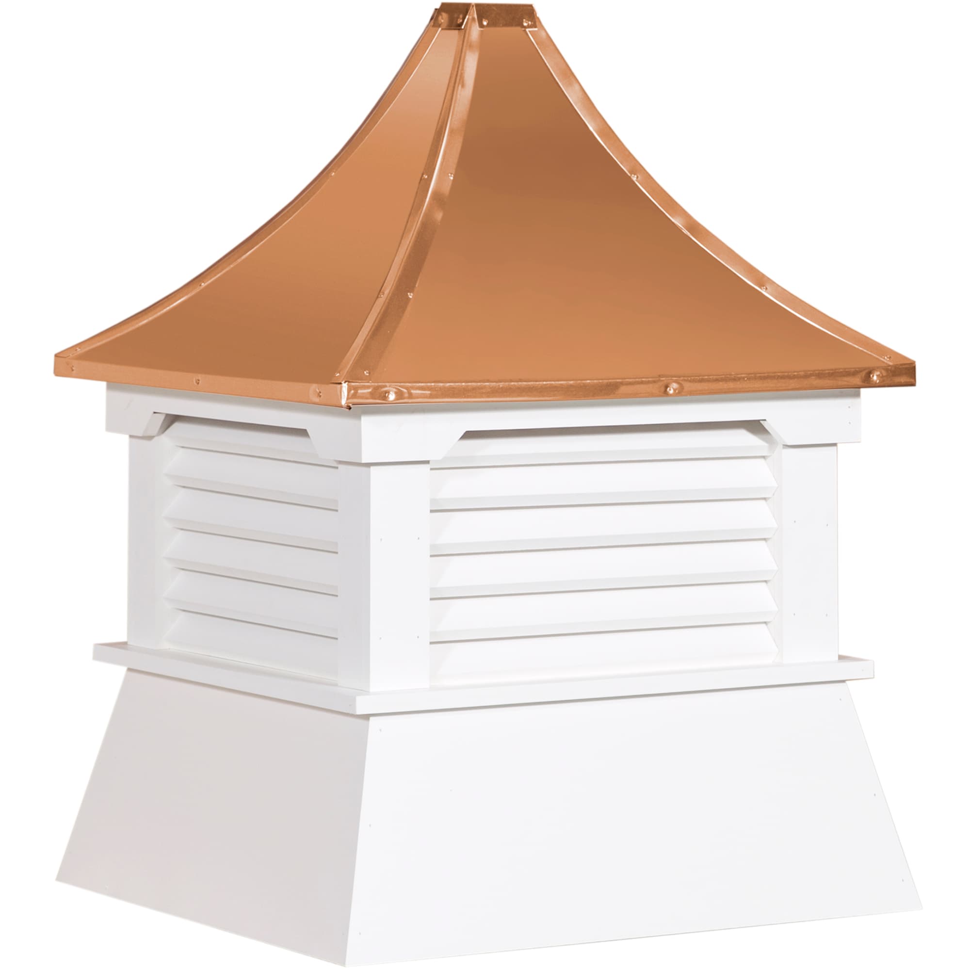 Elite Shed Vinyl Cupola with Louvers and Copper Roof