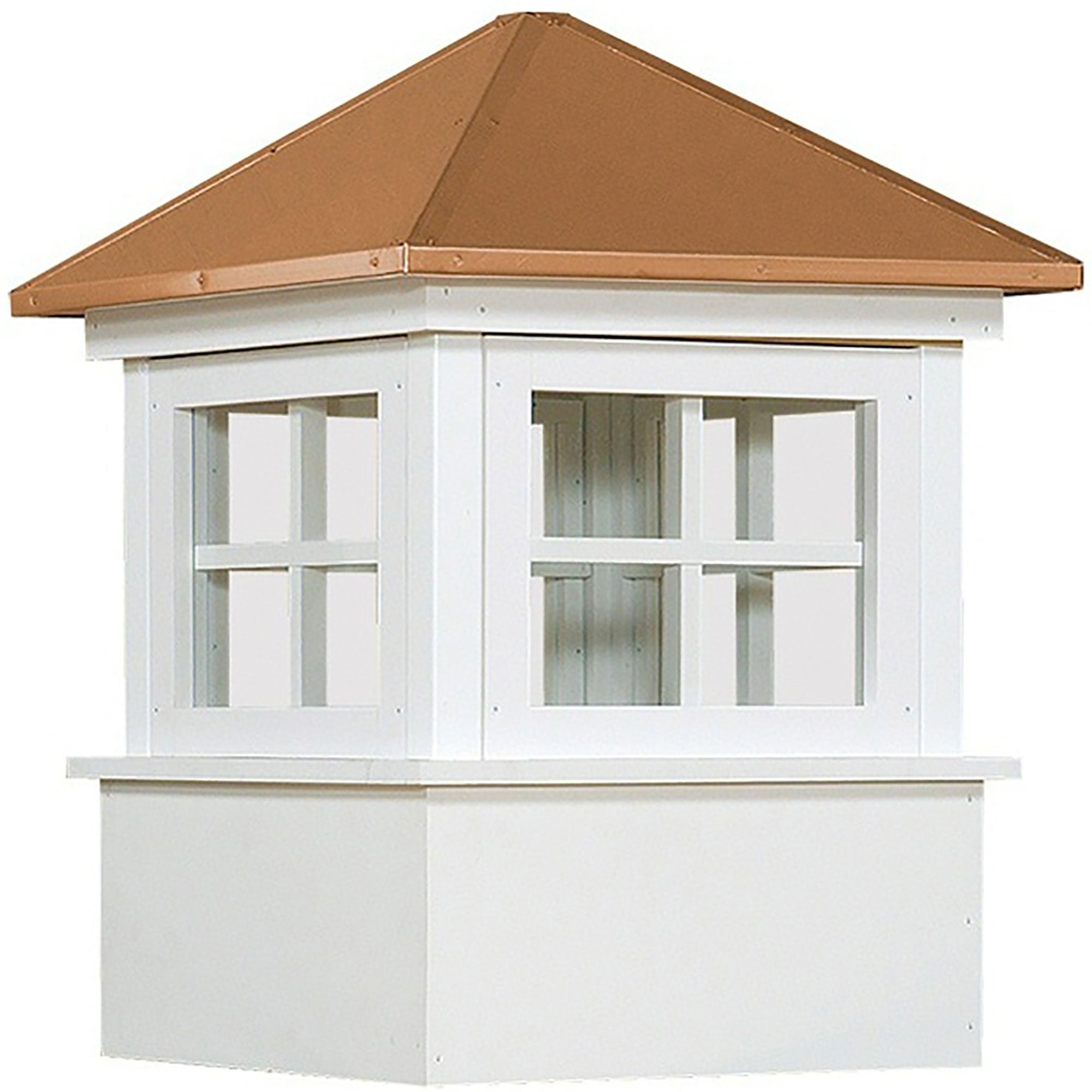 Ellsworth Vinyl Cupola with Windows and Copper Roof