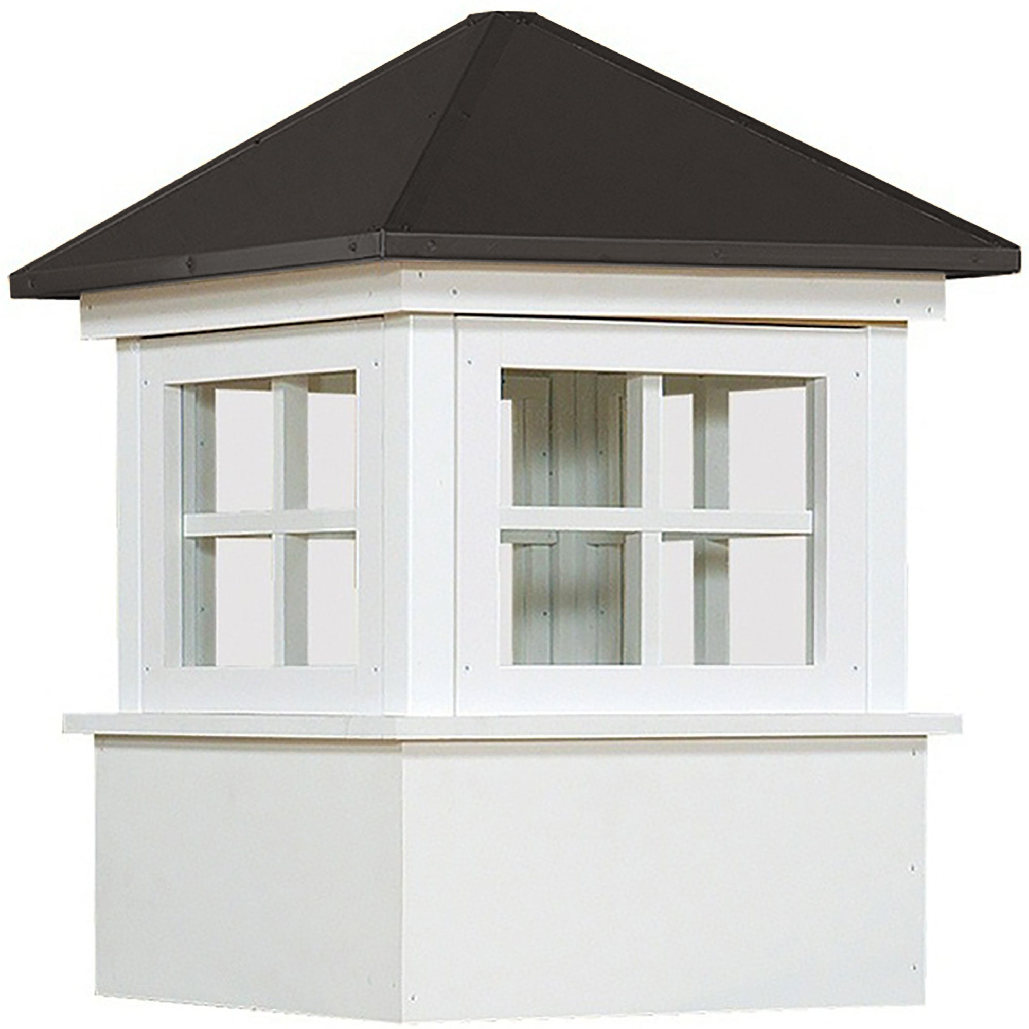 Ellsworth Vinyl Cupola with Windows and Metal Roof