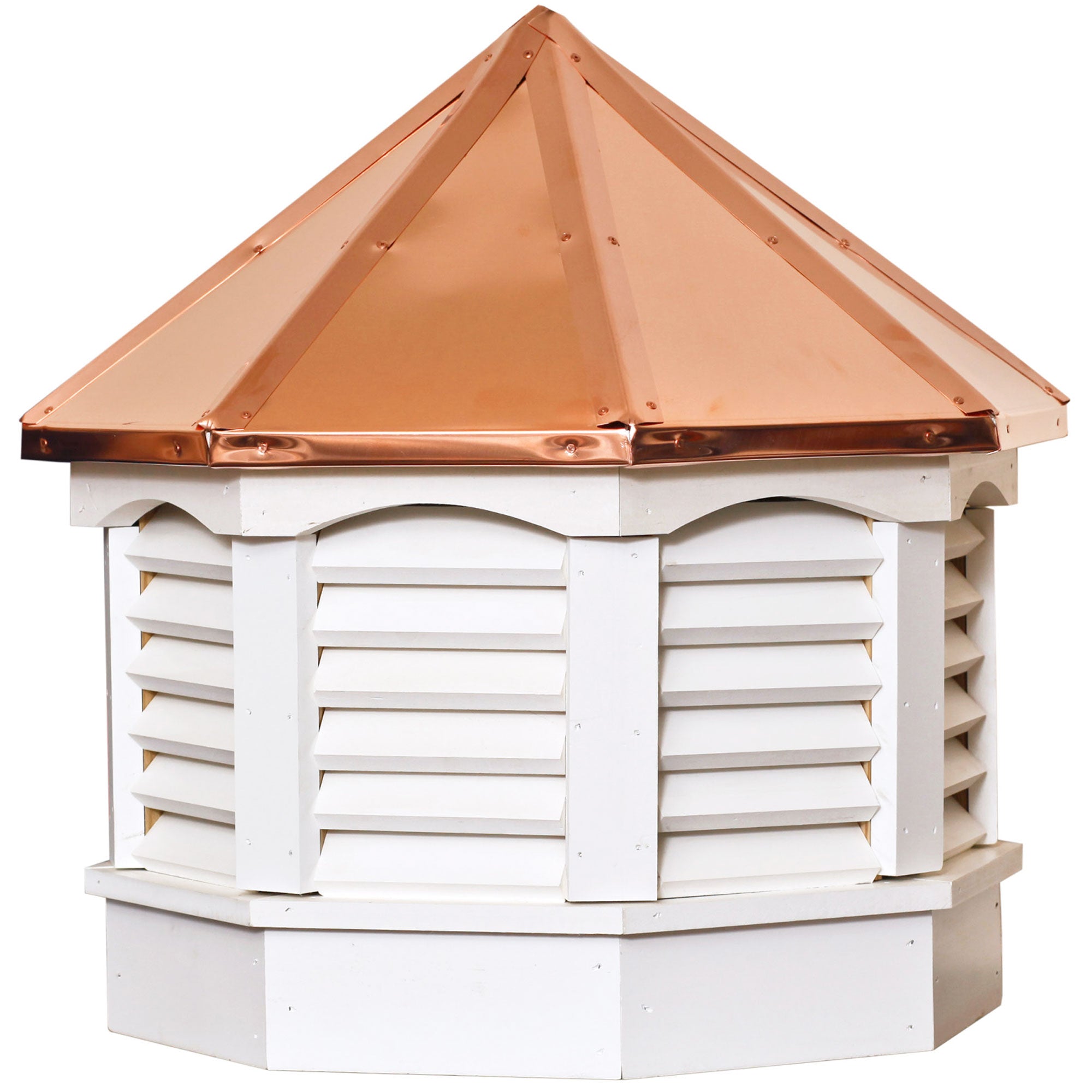 Gazebo Vinyl Cupola with Windows and Copper Roof