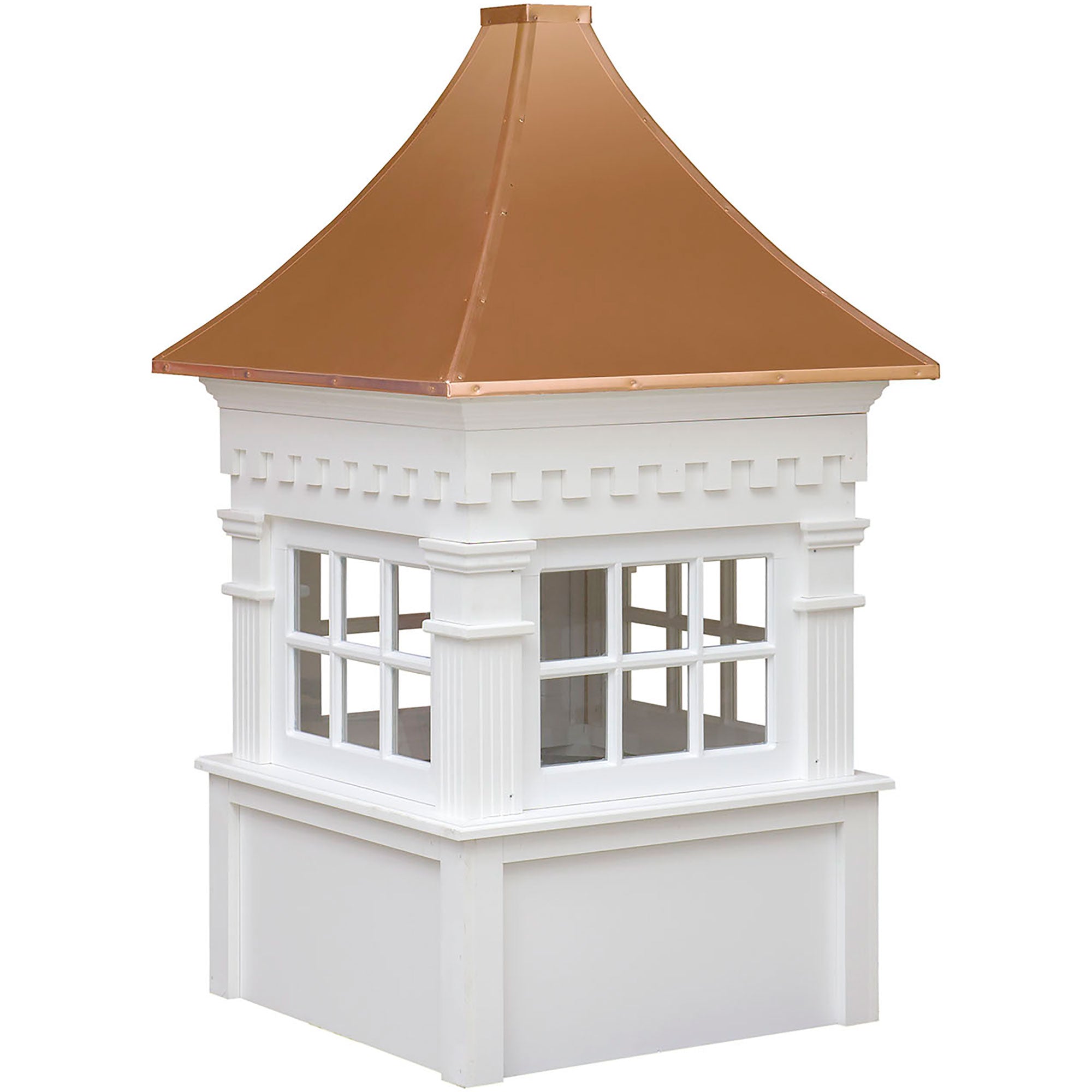 Jamesport Vinyl Cupola with Windows and Copper Roof