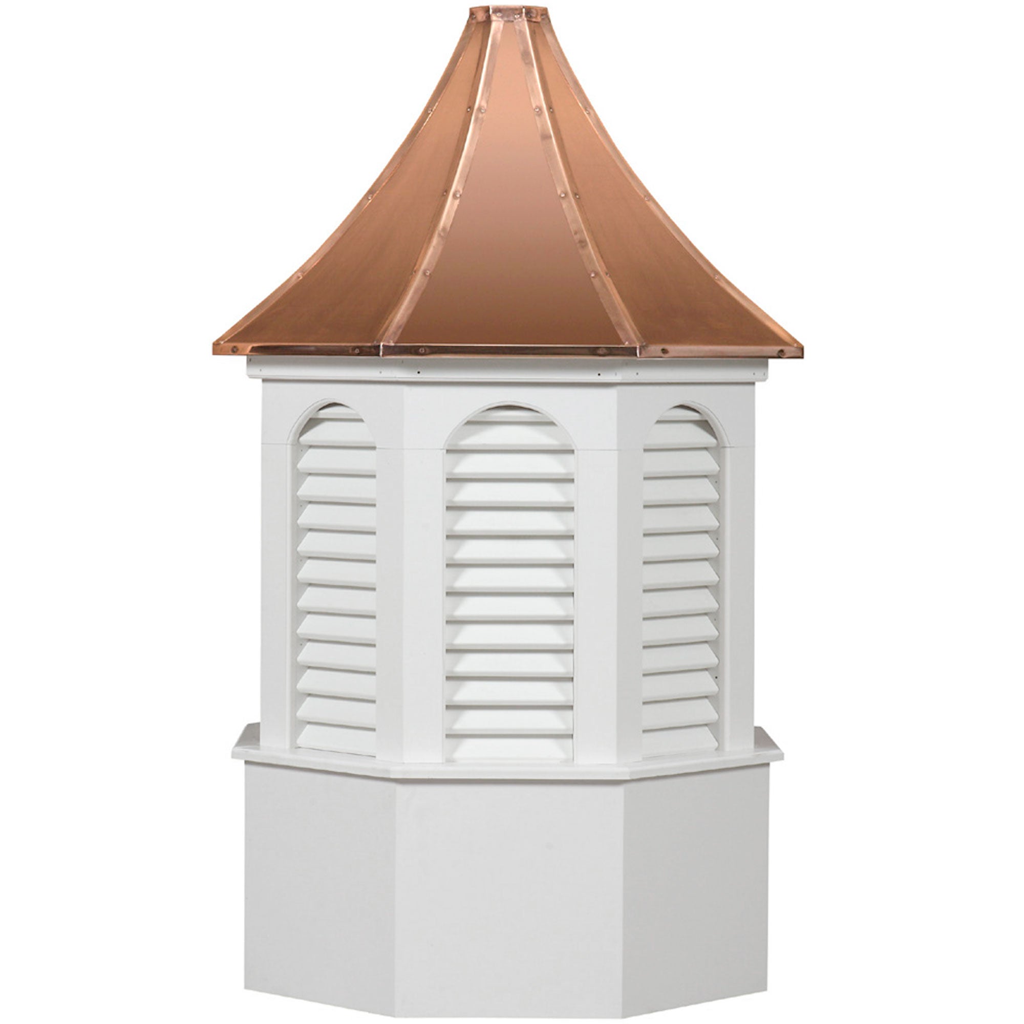 Kingston Vinyl Cupola with Louvers and Copper Roof