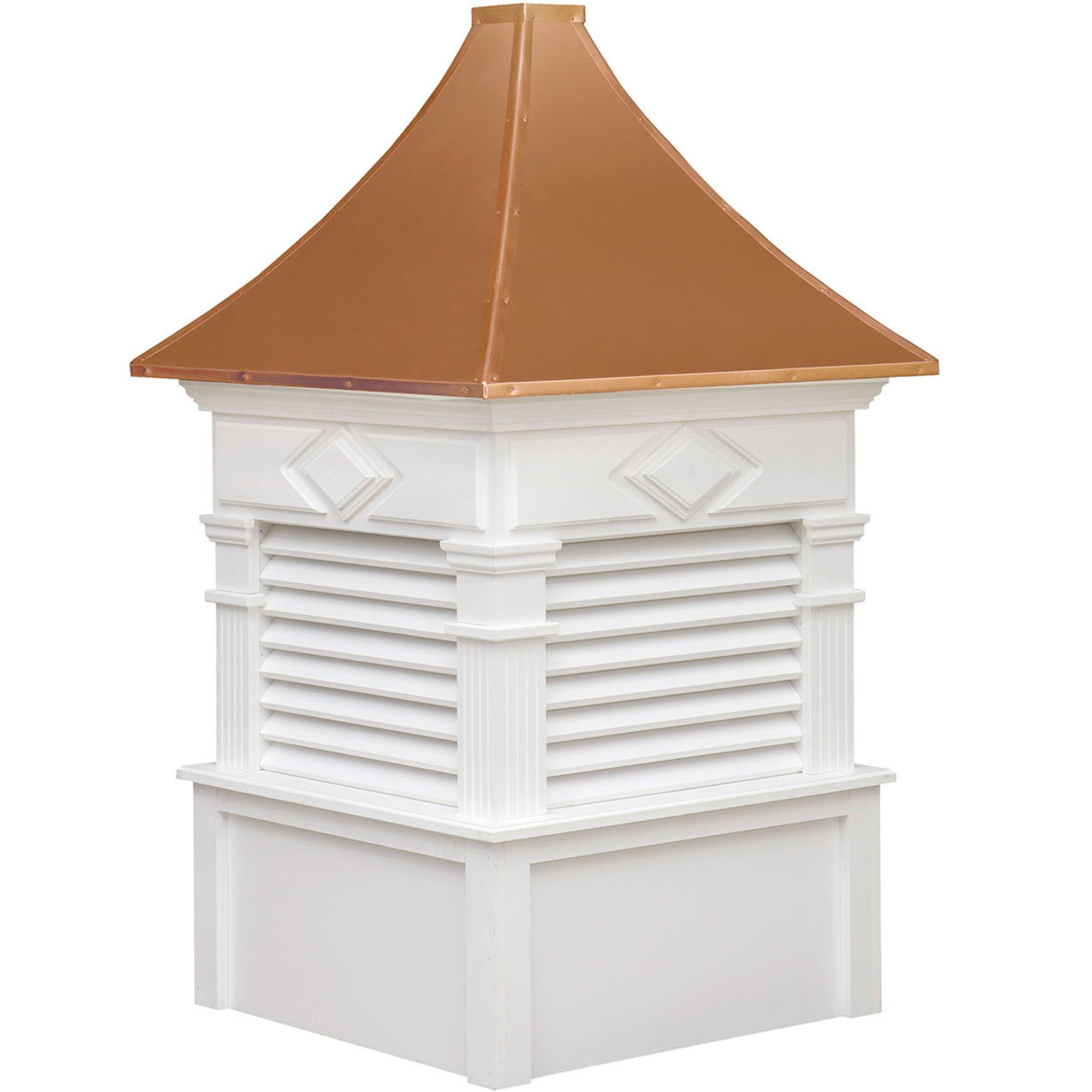 Liberty Vinyl Cupola with Louvers and Copper Roof