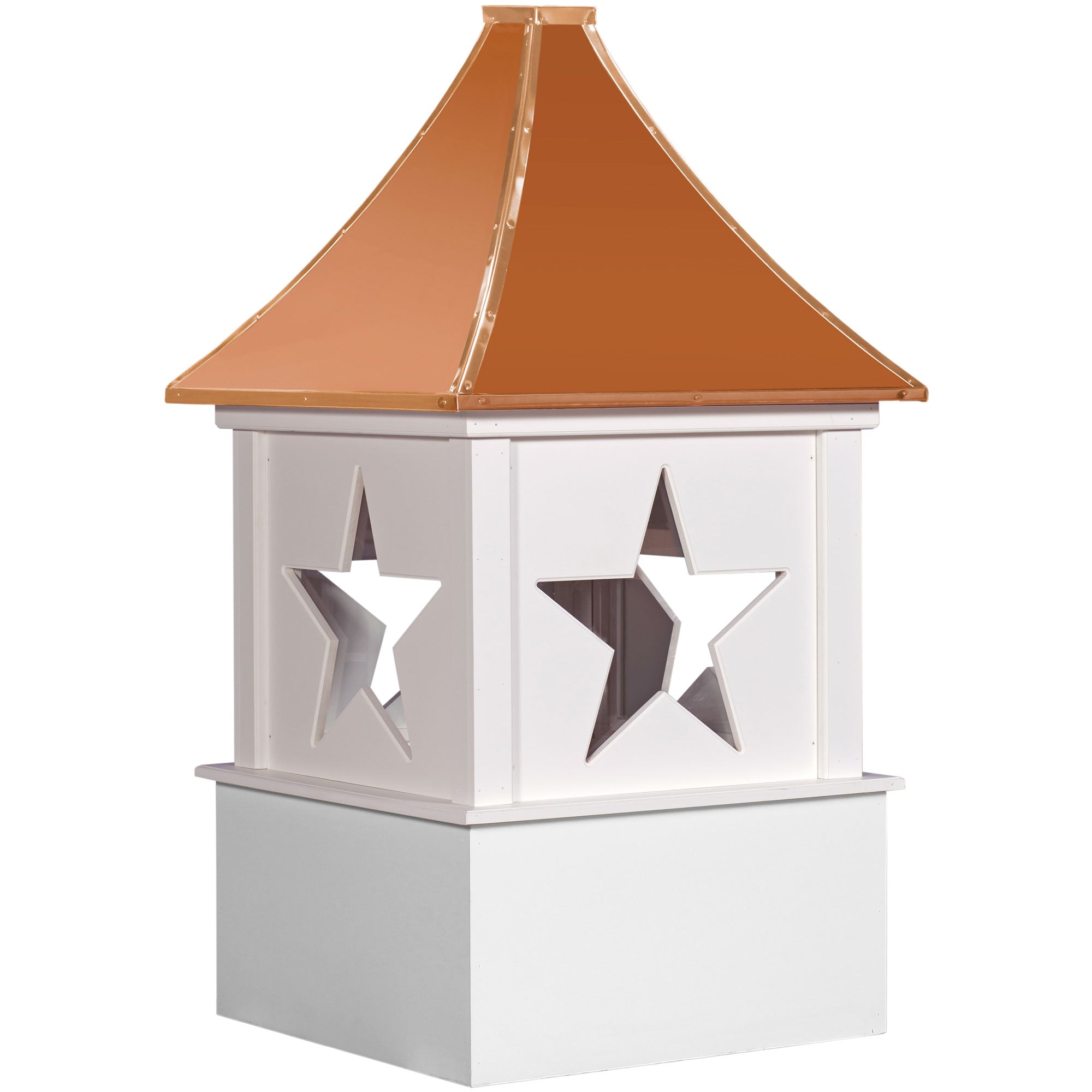 Polaris Star Vinyl Cupola with Windows and Copper Roof