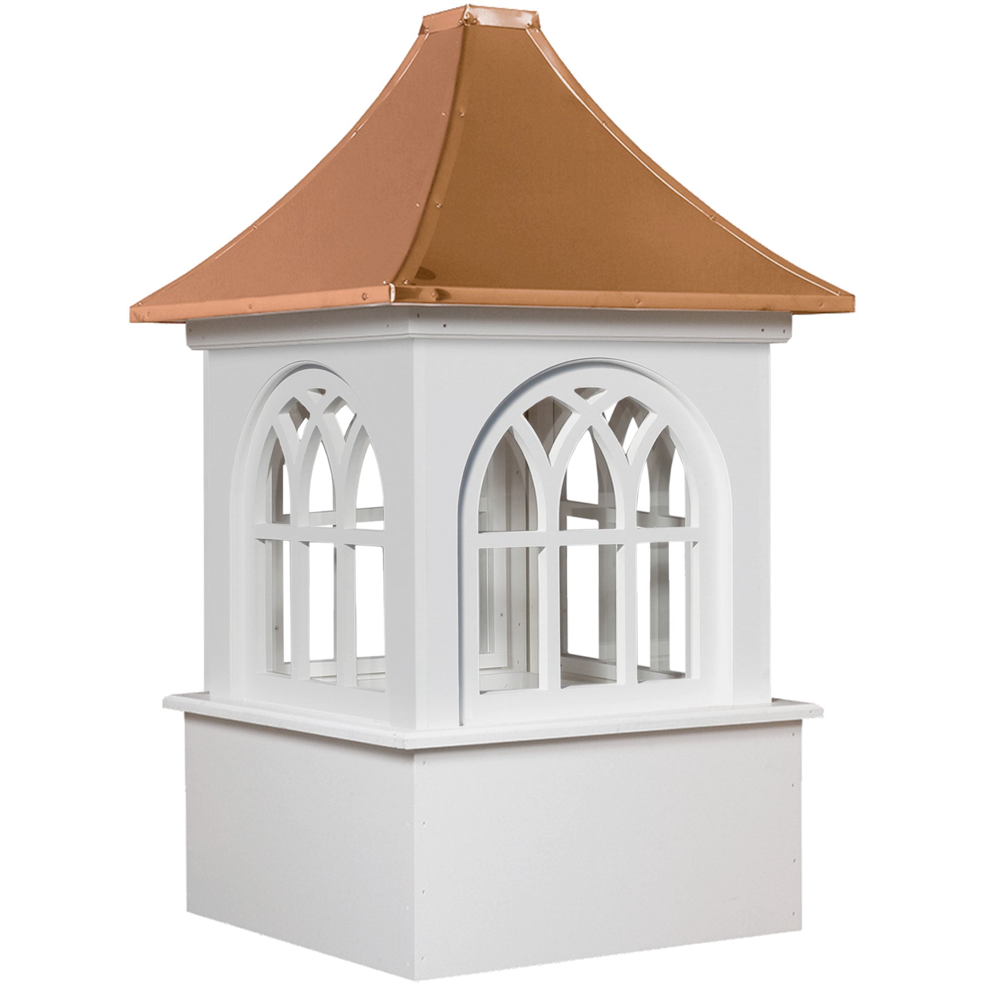 Roxbury Vinyl Cupola with Windows and Copper Roof