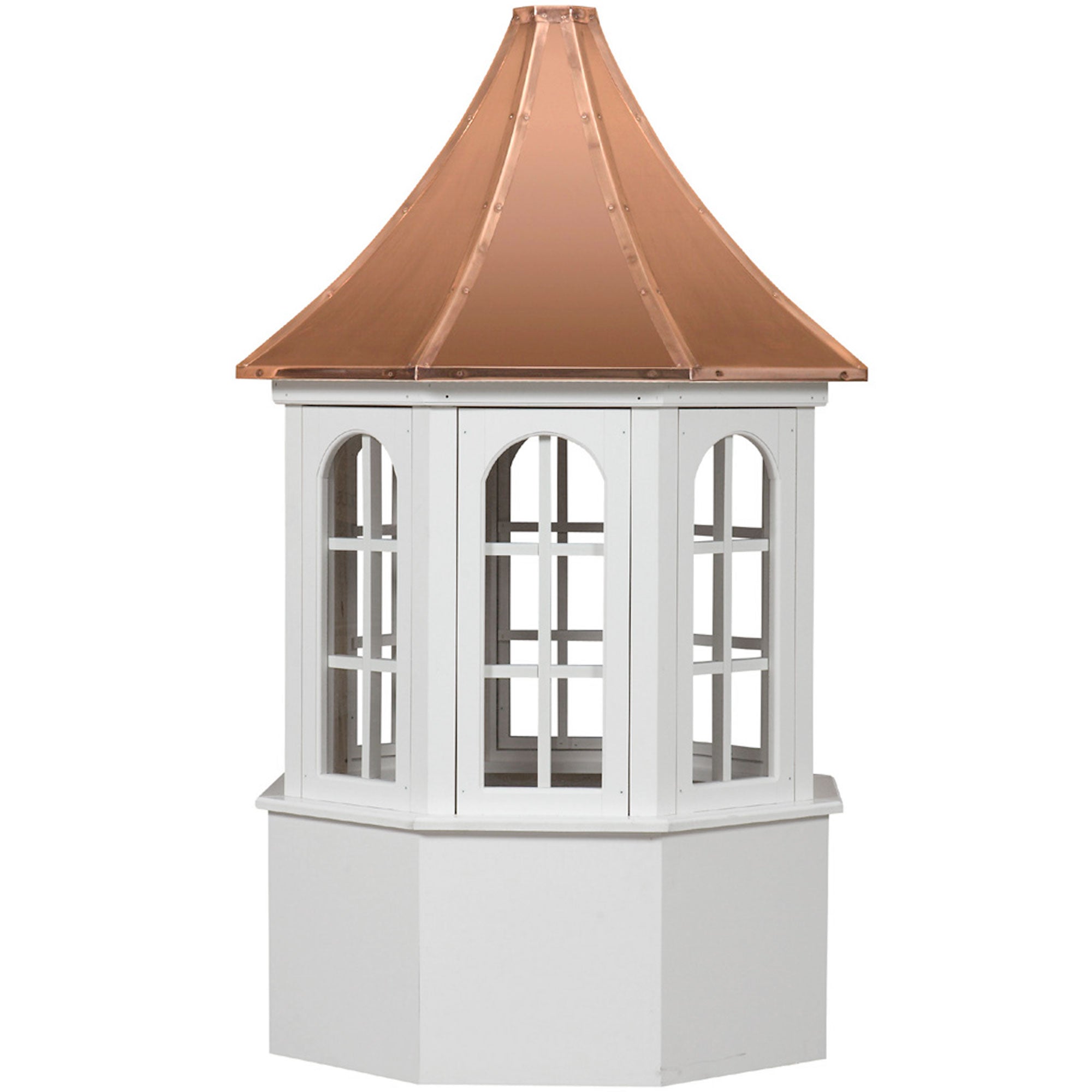 Salisbury Vinyl Cupola with Louvers and Copper Roof