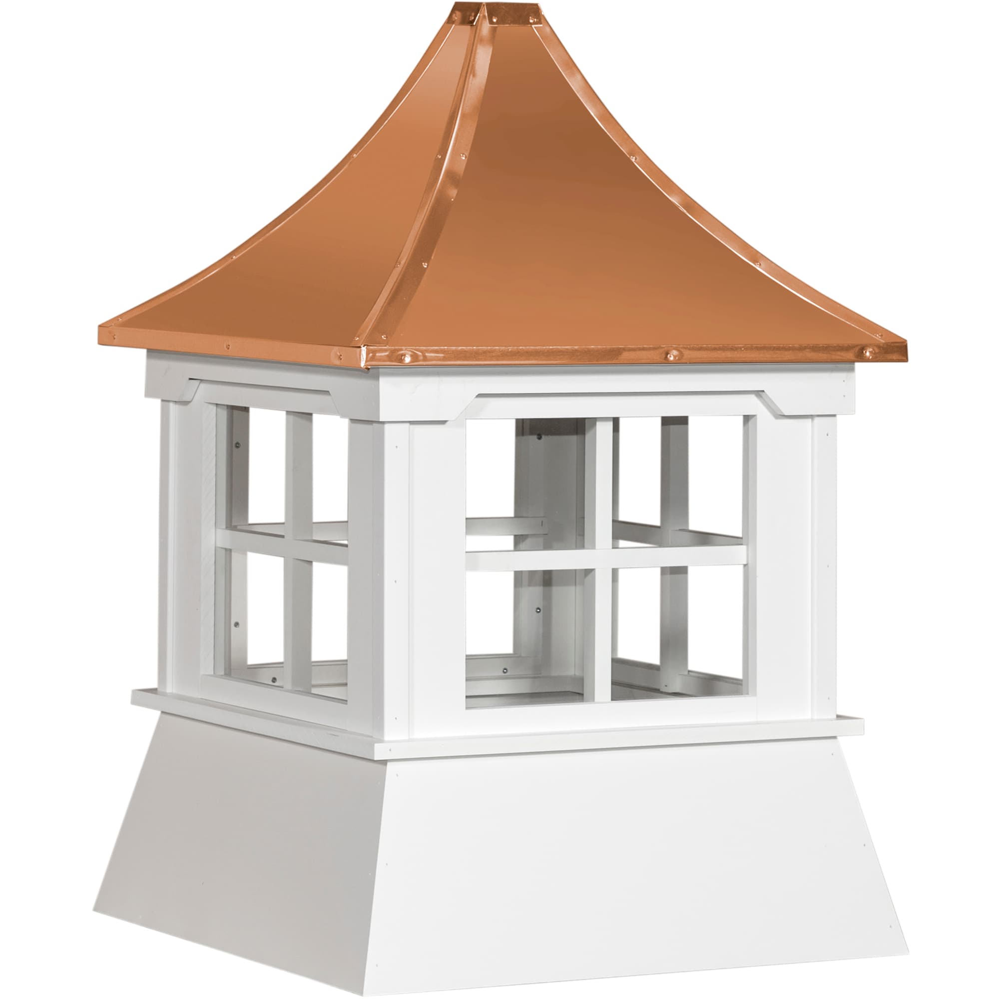 Victorian Shed Vinyl Cupola with Windows and Copper Roof