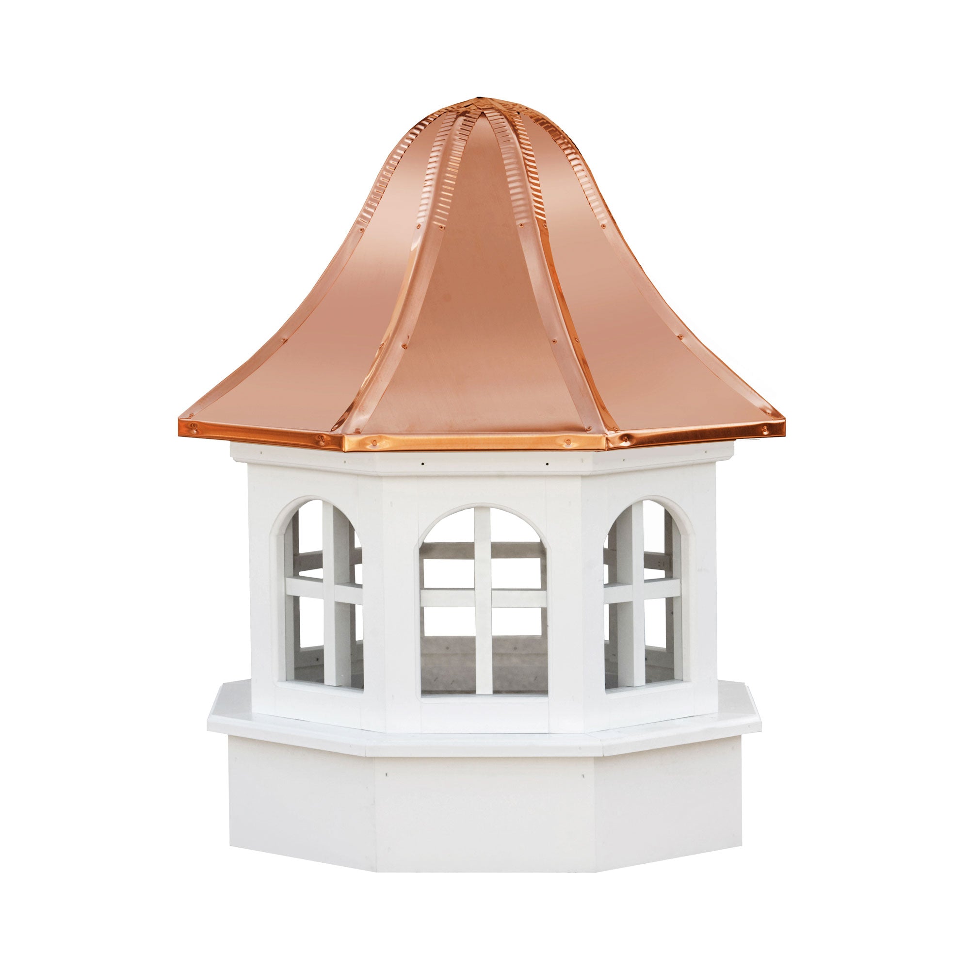 Villa Gazebo Vinyl Cupola with Windows and Copper Roof