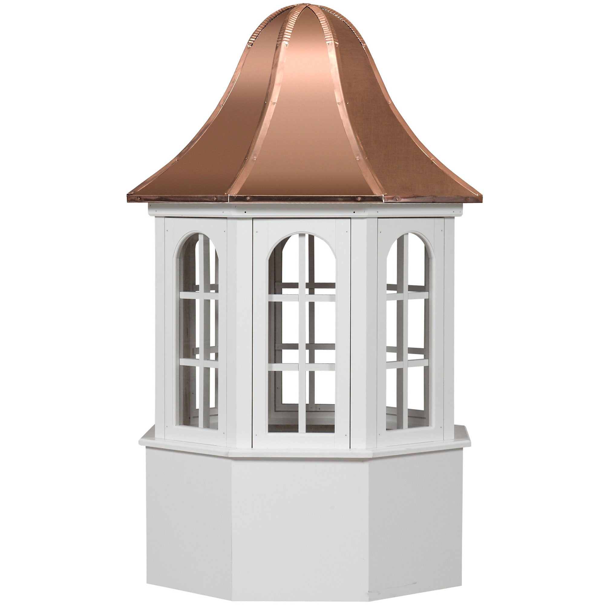 Villa Vinyl Cupola with Windows and Copper Roof