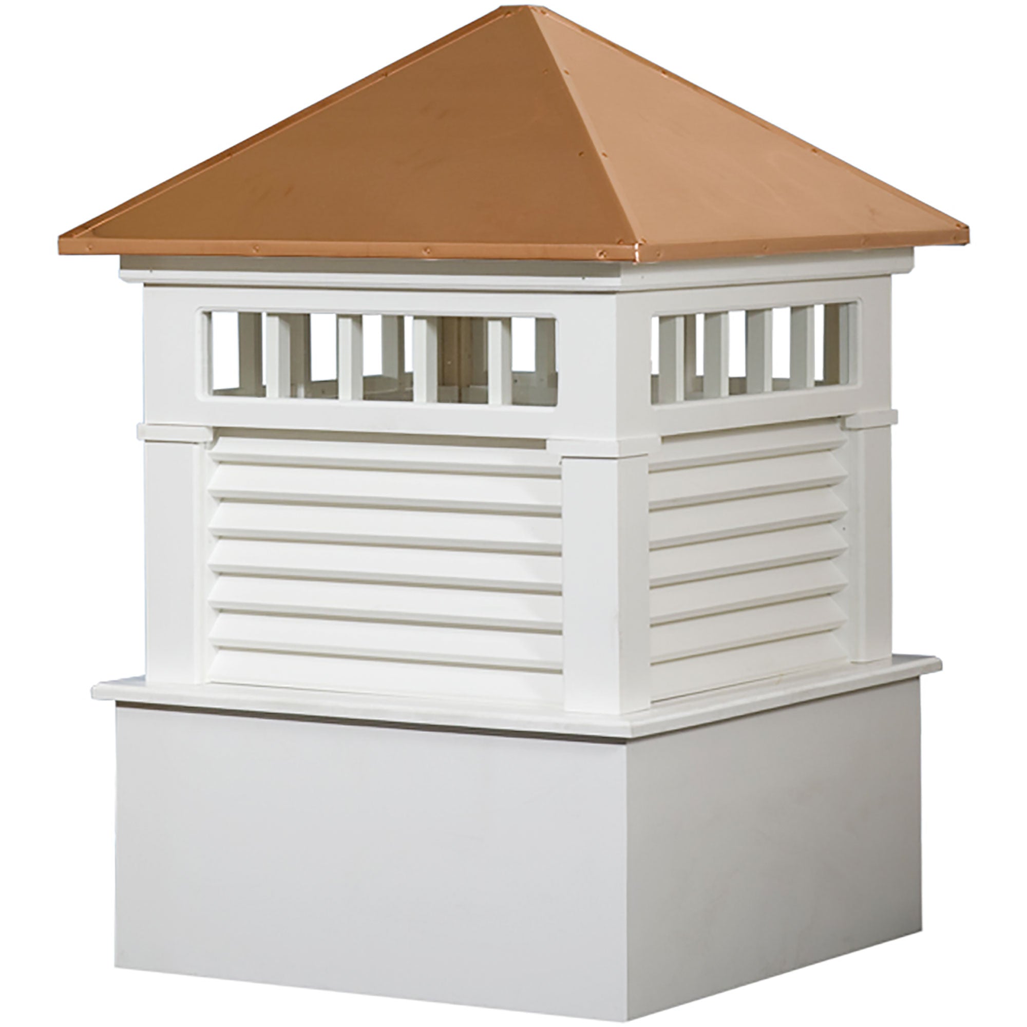 Waterford Vinyl Cupola with Louvers and Copper Roof