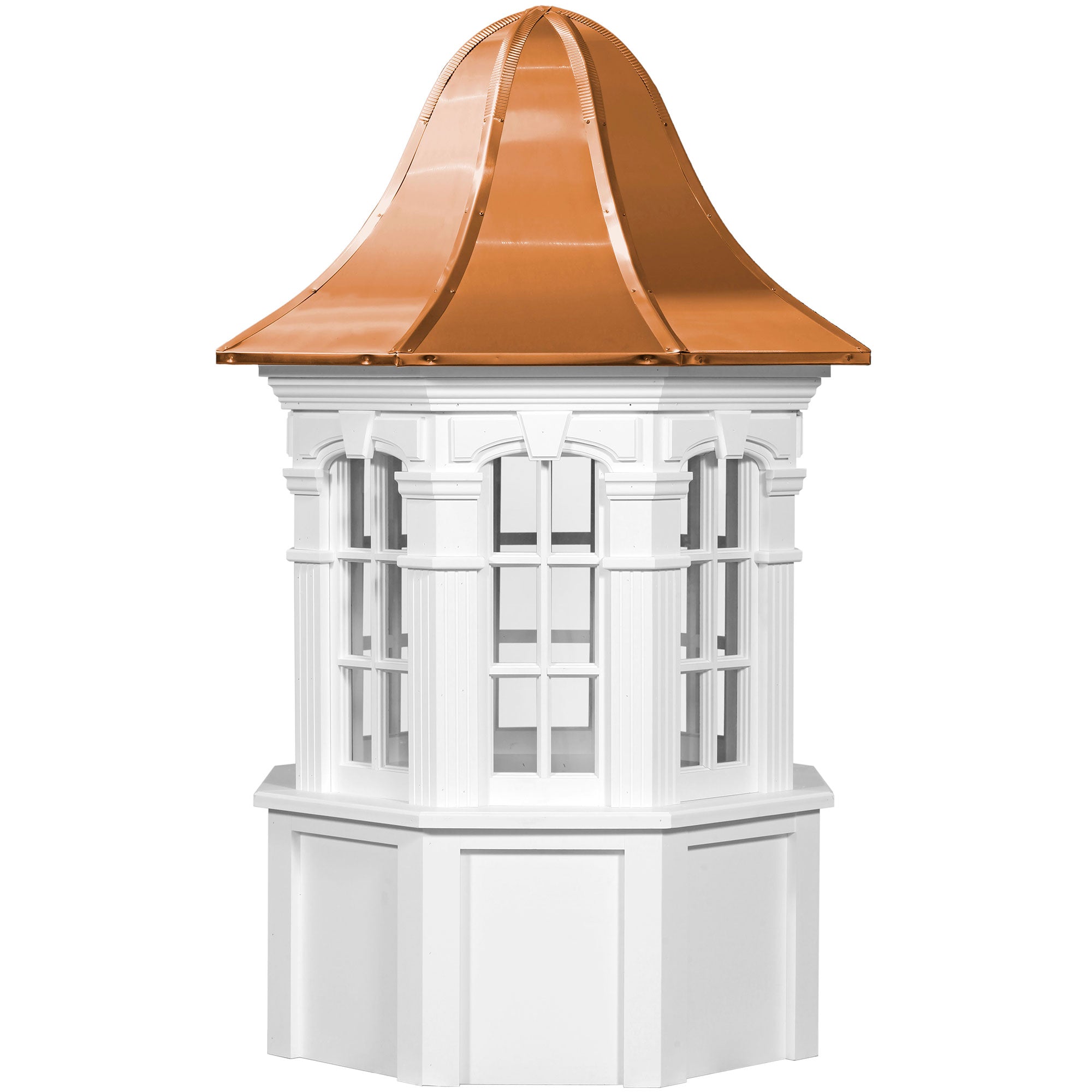 Yarmouth Vinyl Cupola with Windows and Copper Roof